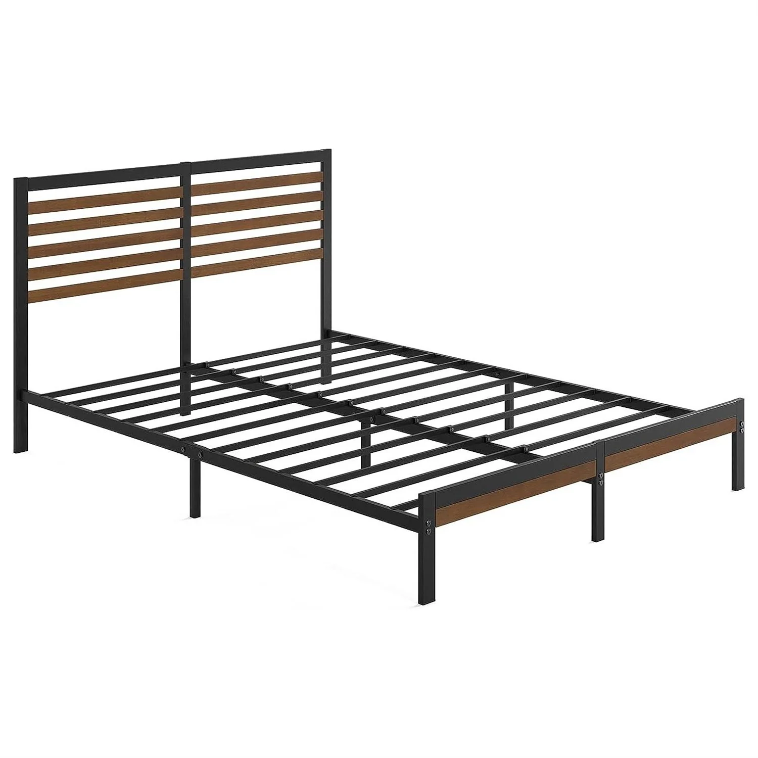 King Size Eco Friendly Bamboo Metal Platform Bed Frame - Image 4