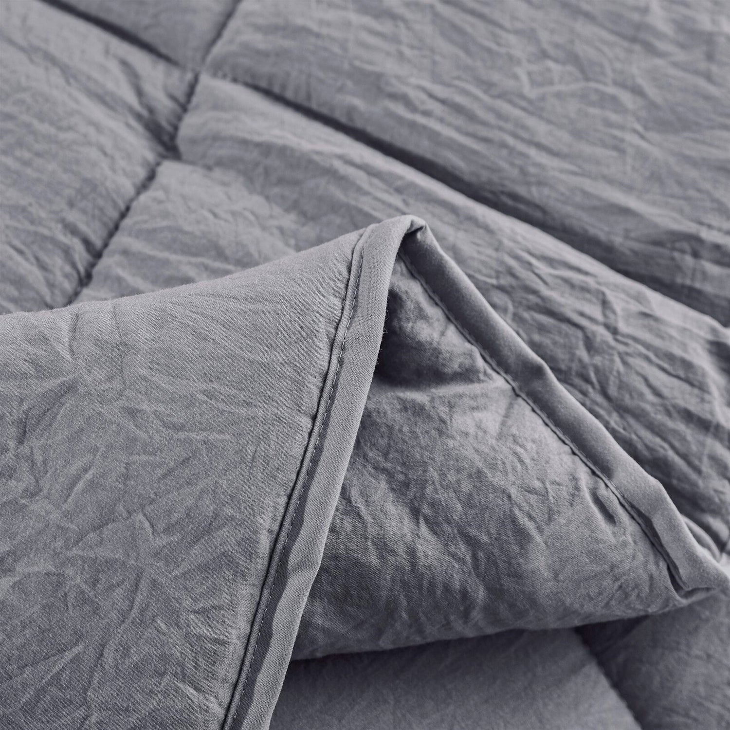King Size Grey 3 Piece Microfiber Reversible Comforter Set - Image 4
