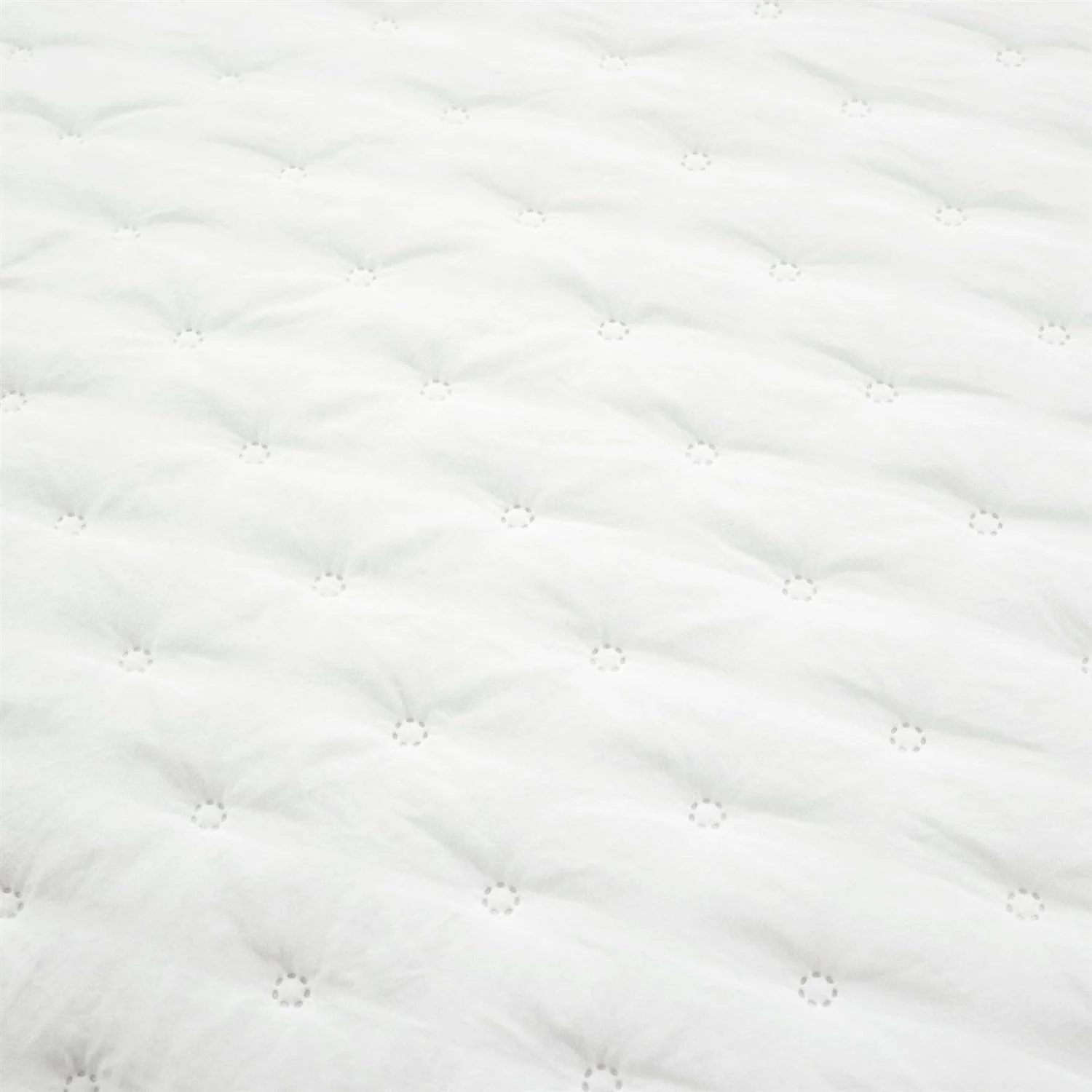 King Size Lightweight White Ruffle Reversible Oversized 3 Piece Quilt Set - Image 4