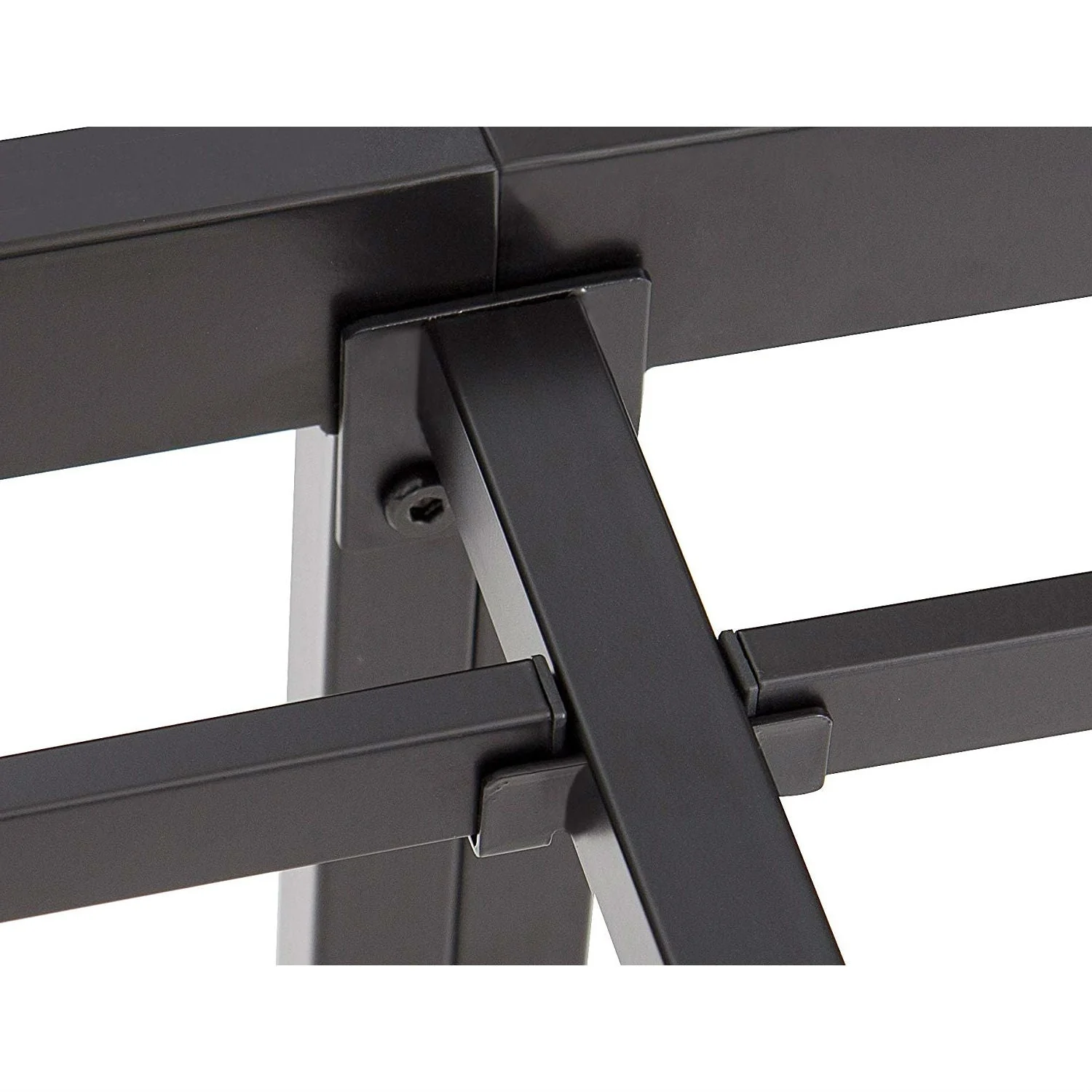 King size Modern Heavy Duty Black Metal Platform Bed Frame - Image 4