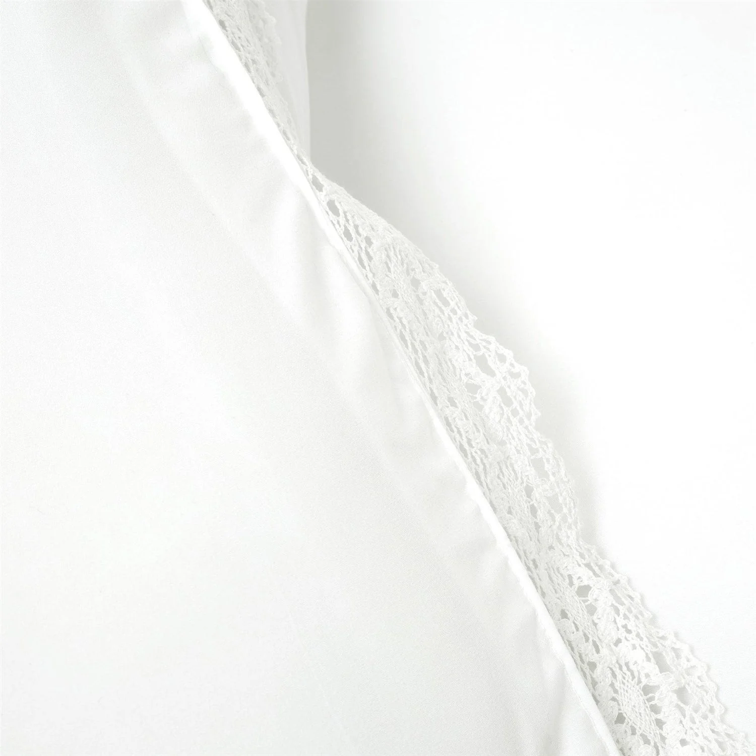 King size White 5-Piece Lightweight Polyester Comforter Set with Lace Trim - Image 3