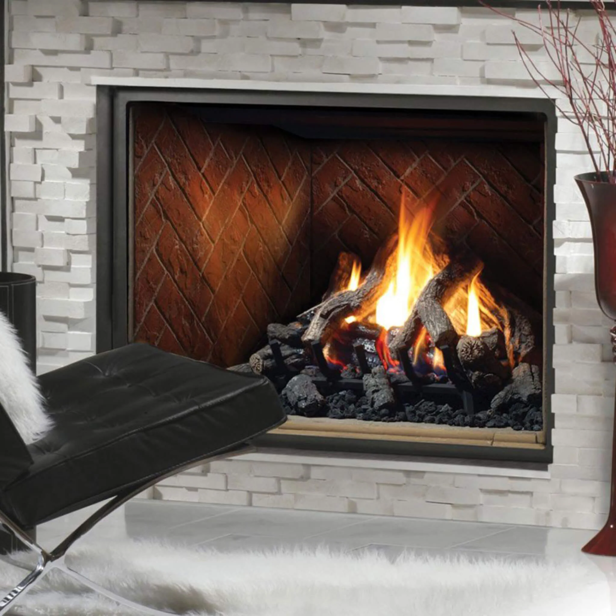 Kingsman 47" Zero Clearance 40K BTU Direct Vent Fireplace (SAK87421) - Image 3