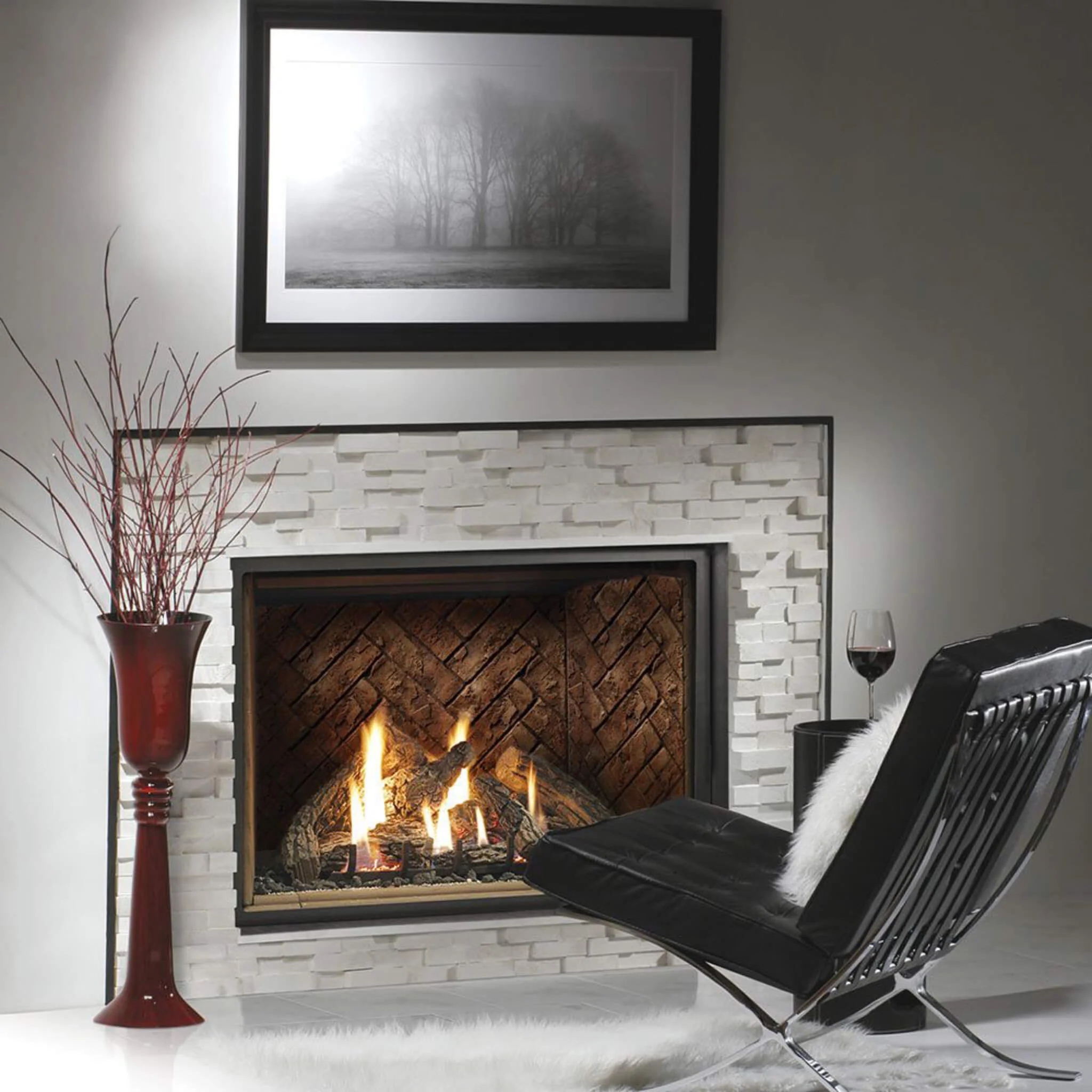 Kingsman 47" Zero Clearance 40K BTU Direct Vent Fireplace (SAK87421) - Image 5