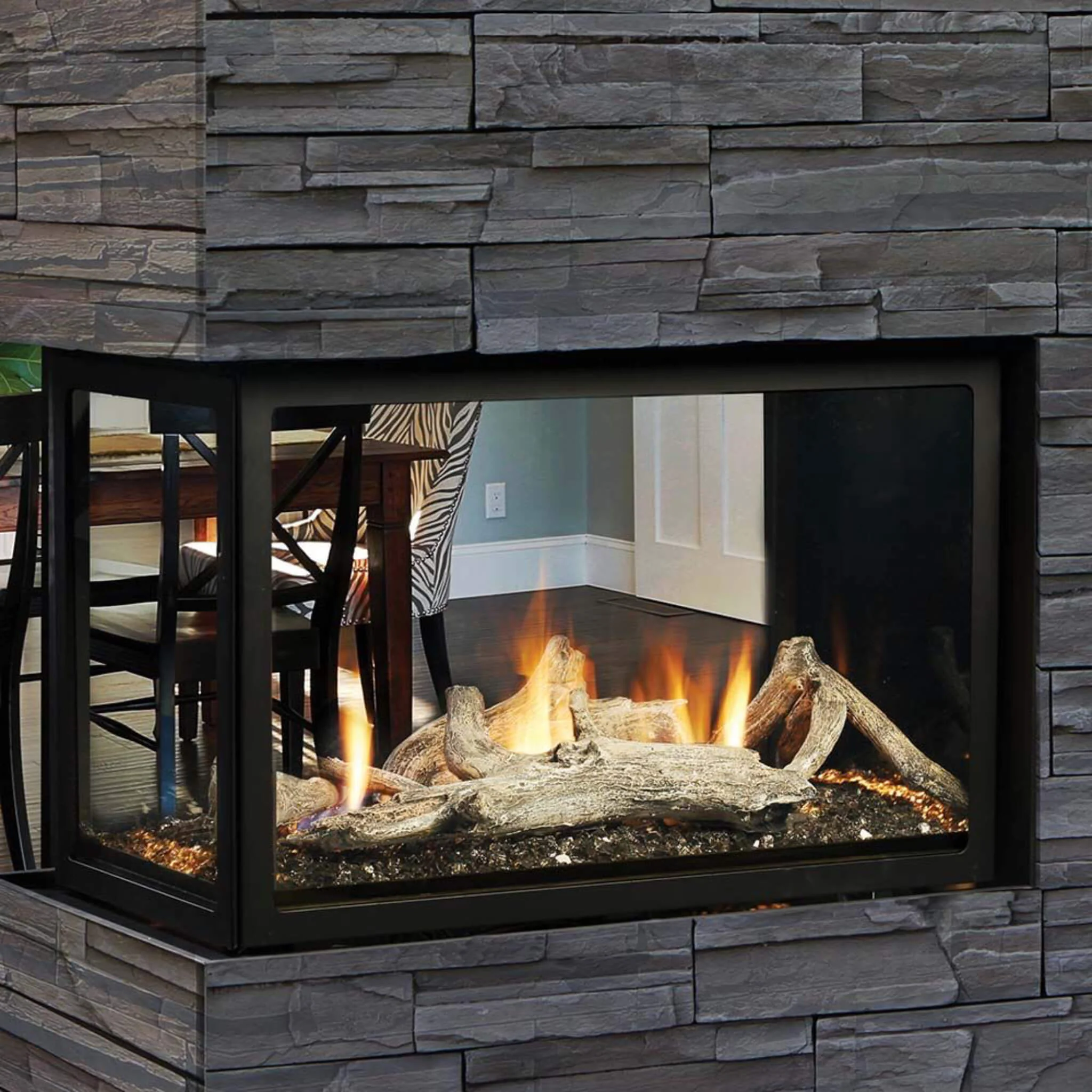 Kingsman Atrium 42" Clean View Peninsula Direct Vent Fireplace (SAK30489) - Image 6
