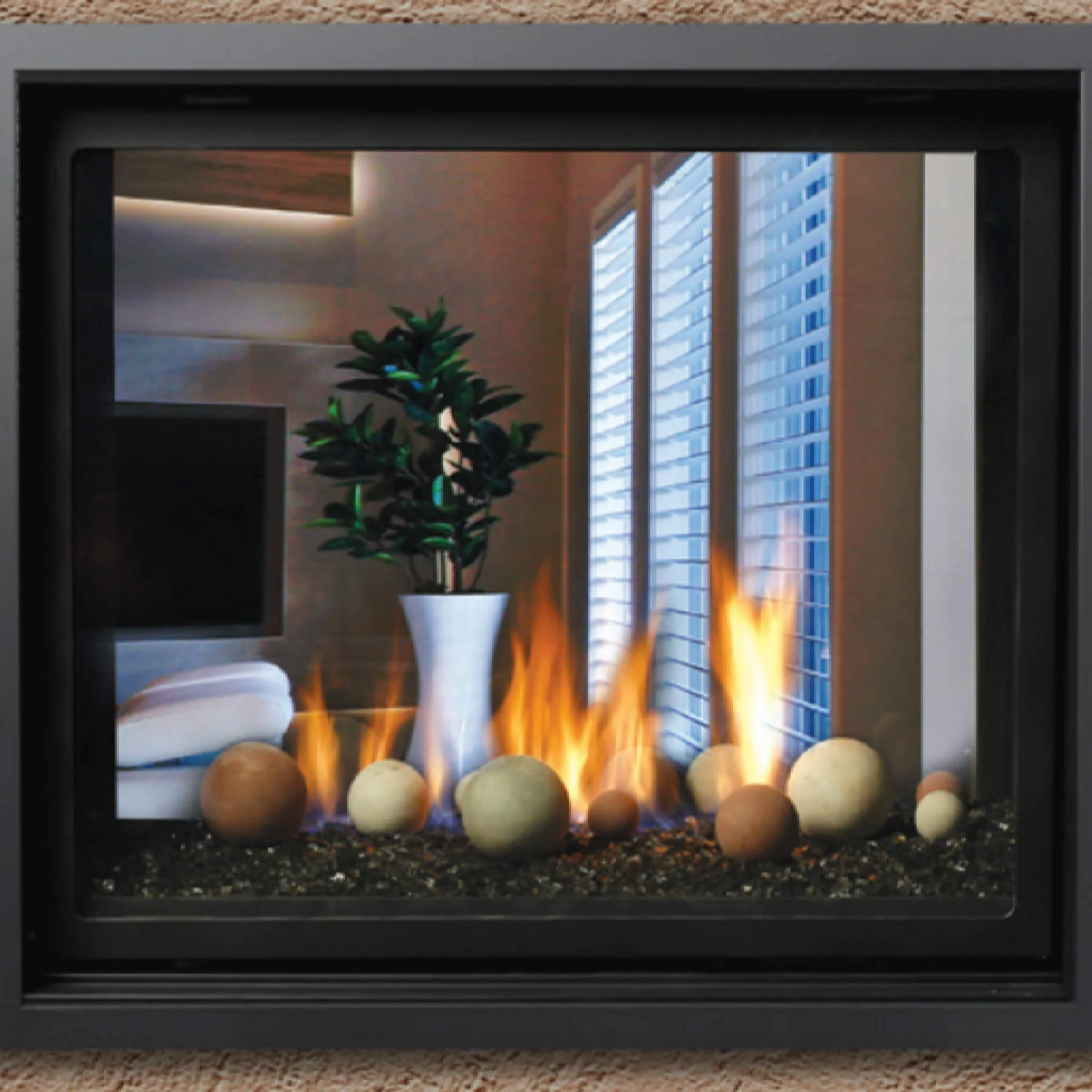Kingsman Bentley ST 43" Zero Clearance Direct Vent Fireplace (SAK41689) - Image 4