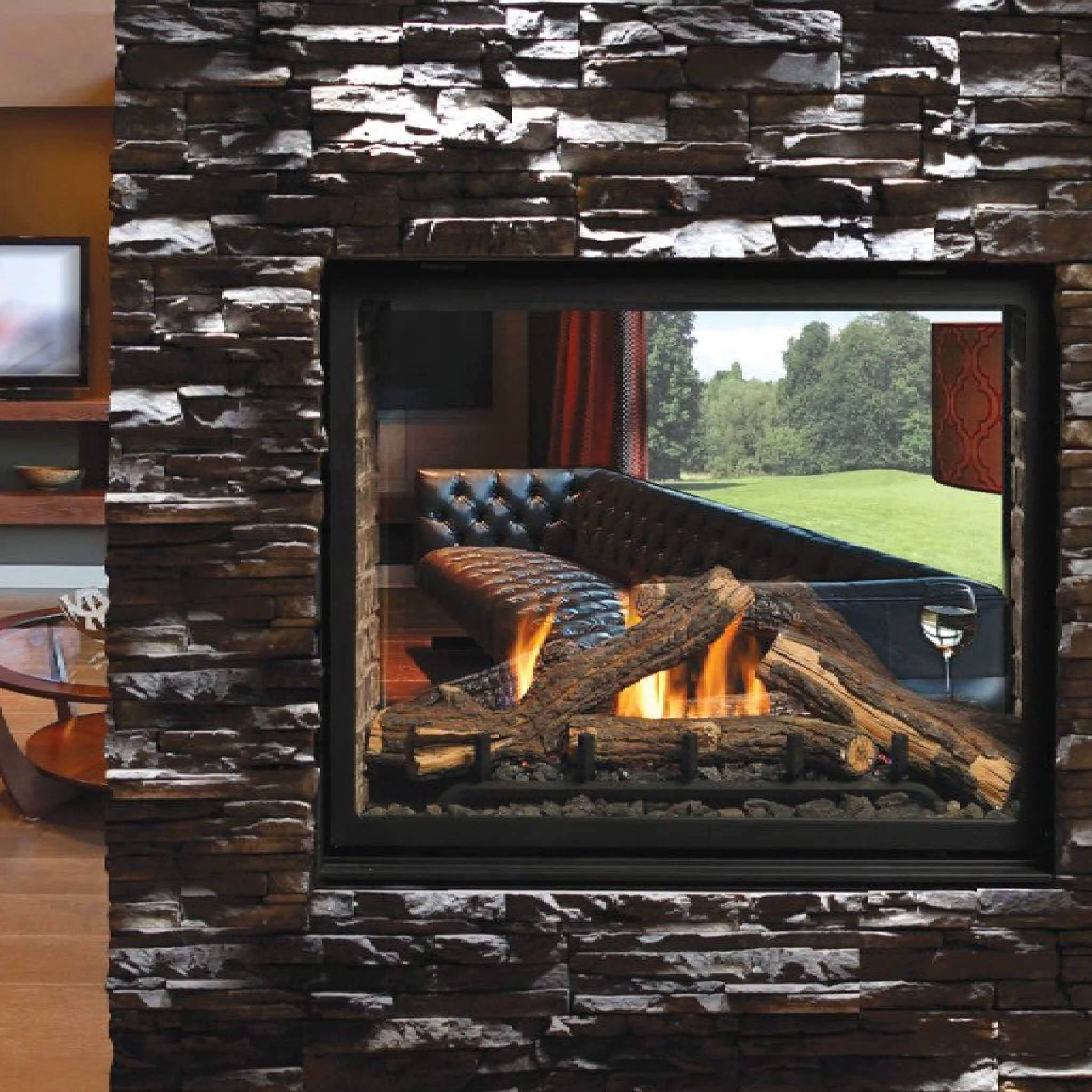 Kingsman Bentley ST 43" Zero Clearance Direct Vent Fireplace (SAK41689) - Image 7