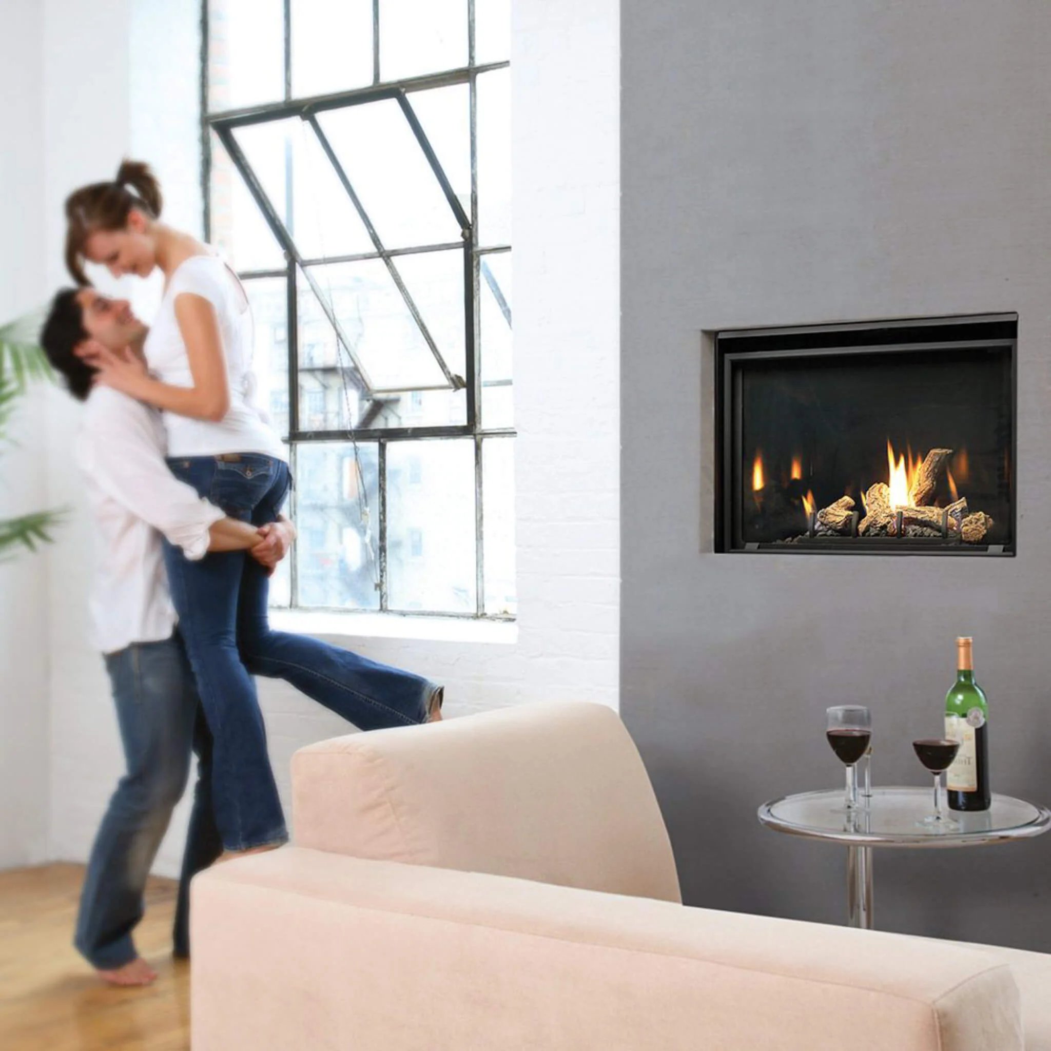 Kingsman Solara II ZCV 36" Zero Clearance Clean View Direct Vent Fireplace [ZCV3622] (SAK85793) - Image 4