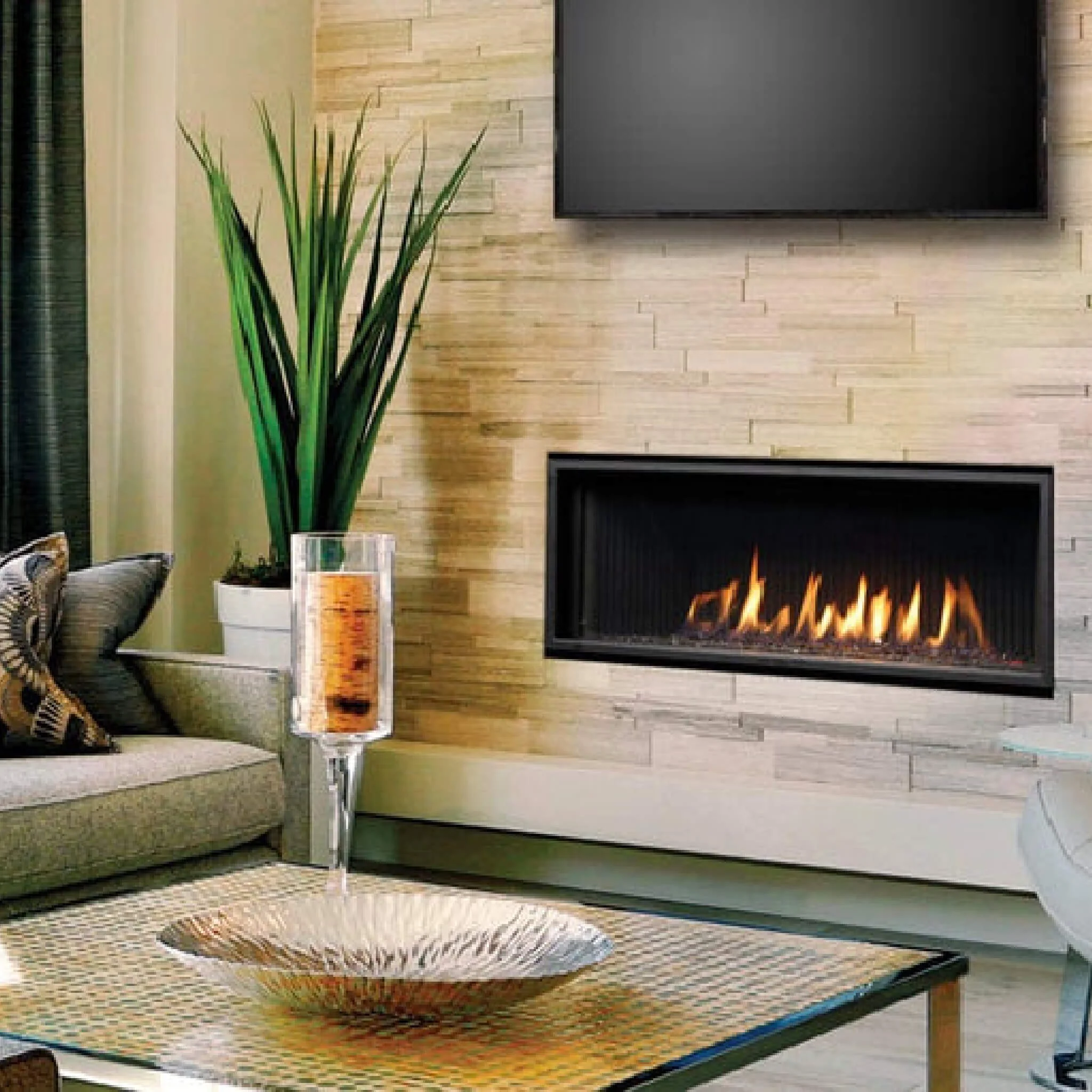 Kingsman ZCVRB 47" Linear Zero Clearance Tempered Glass Direct Vent Fireplace (SAK23415) - Image 3