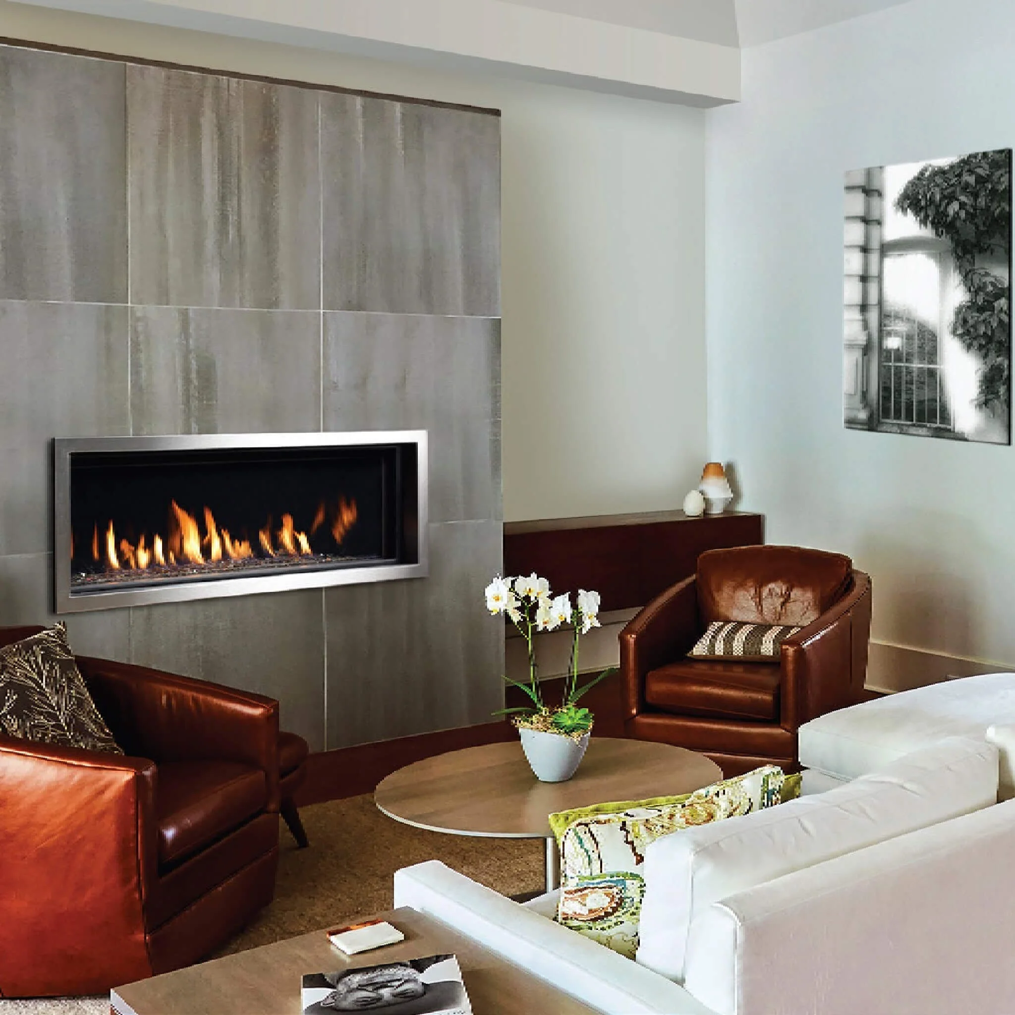 Kingsman ZCVRB 47" Linear Zero Clearance Tempered Glass Direct Vent Fireplace (SAK23415) - Image 6