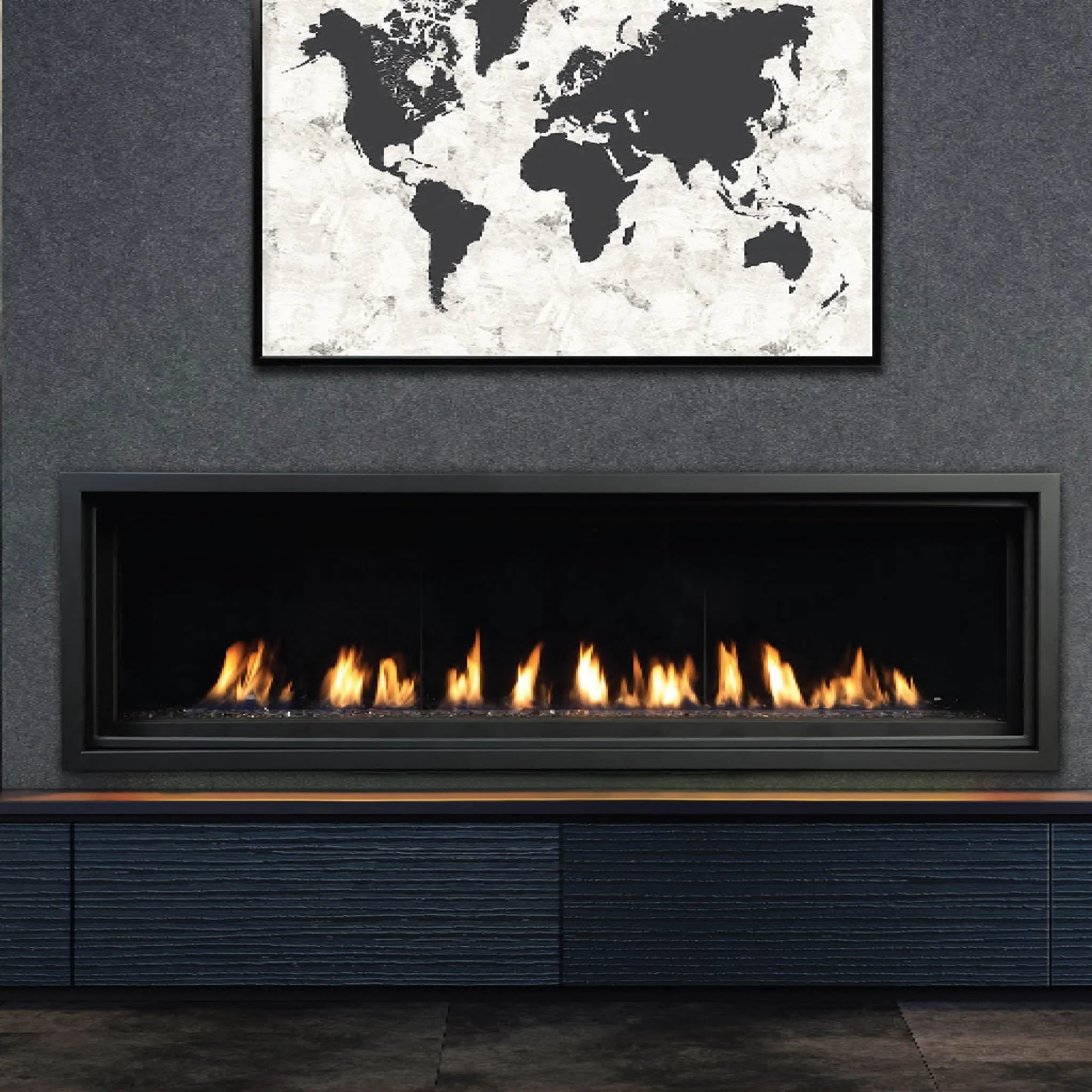 Kingsman ZCVRB 72" Zero Clearance Linear Direct Vent Fireplace [ZCVRB72] (SAK90312) - Image 3