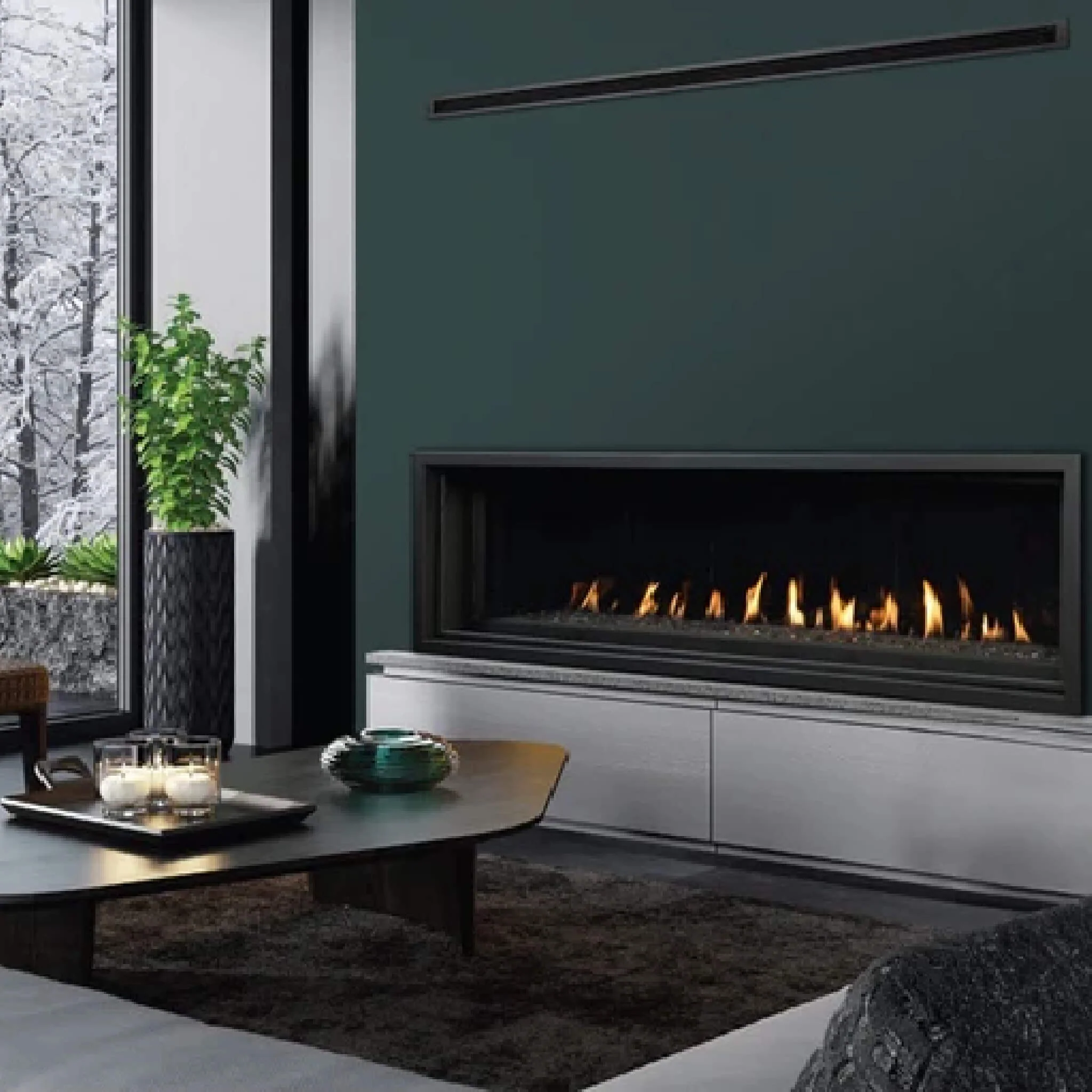 Kingsman ZCVRB 72" Zero Clearance Linear Direct Vent Fireplace [ZCVRB72] (SAK90312) - Image 5