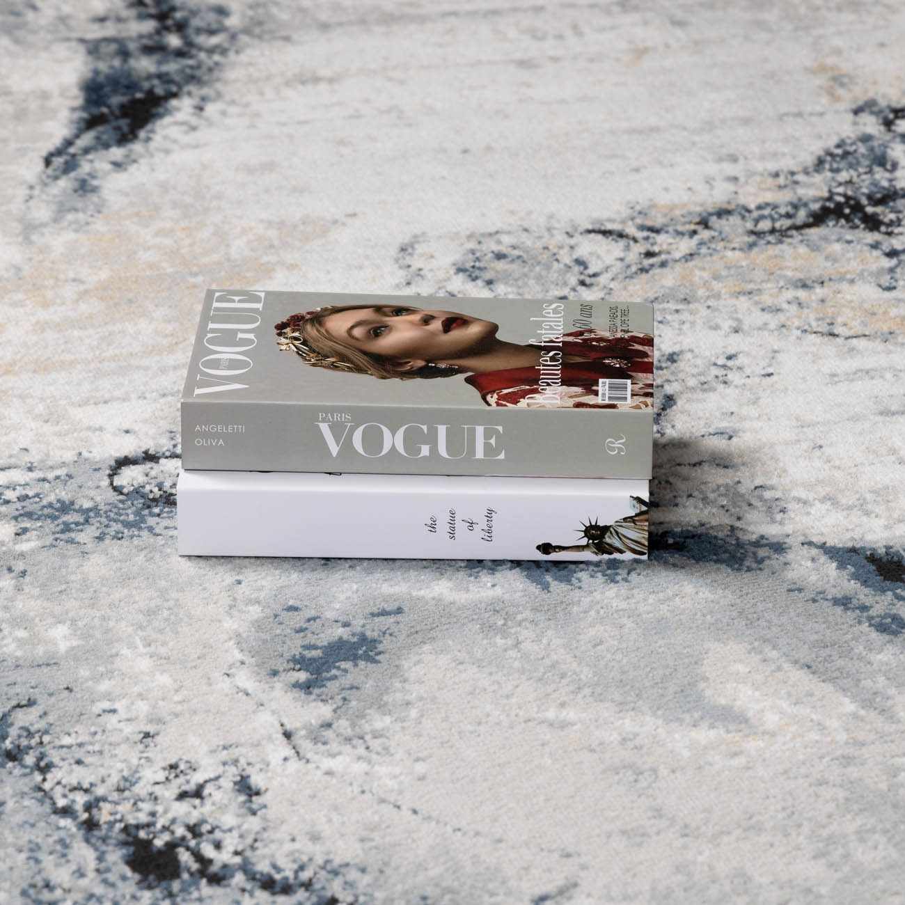 Kirkland Dark Blue Marble Rug - Image 12