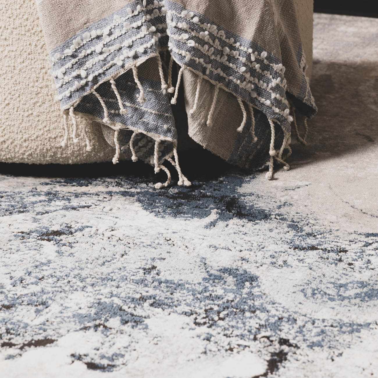 Kirkland Dark Blue Marble Rug - Image 4