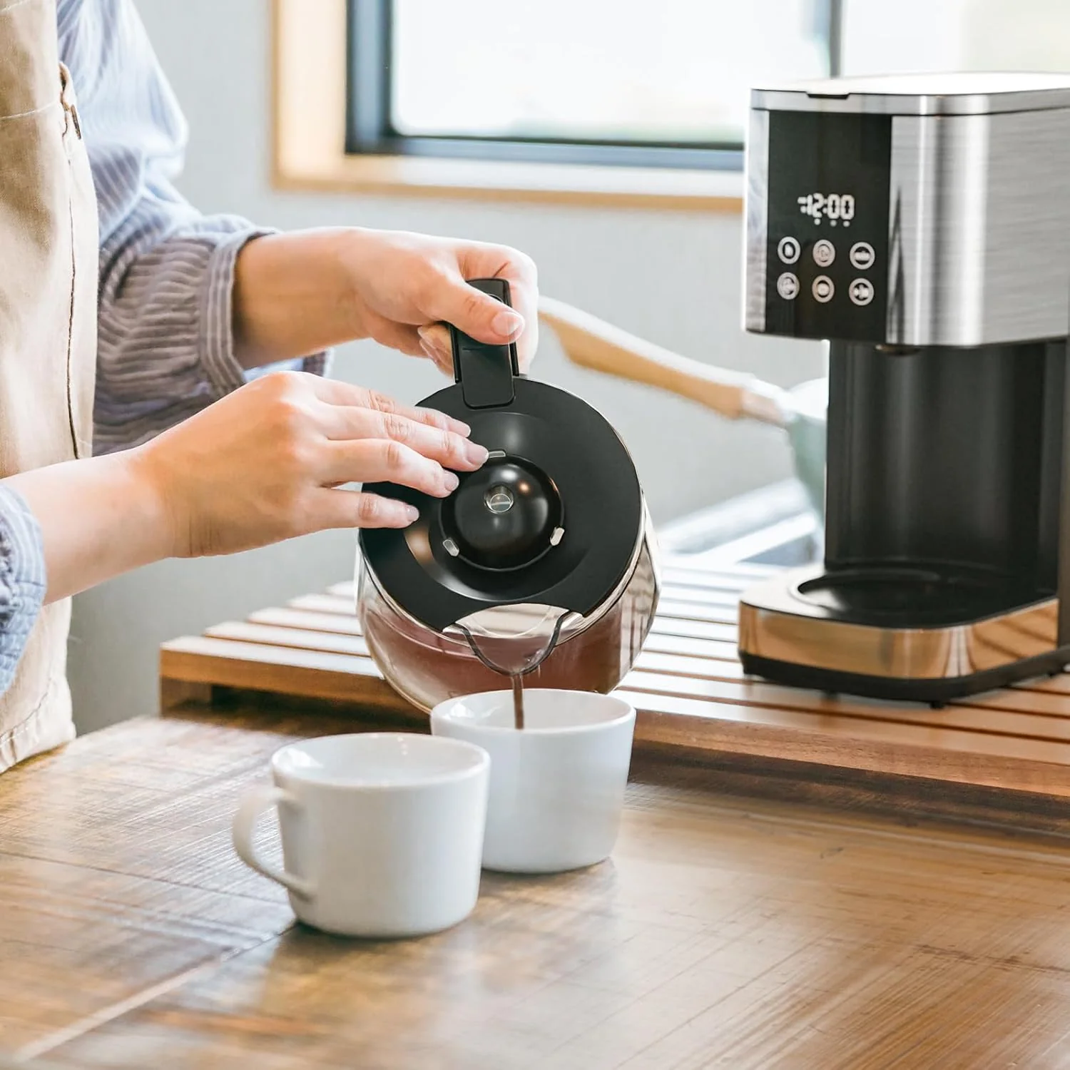 Kismile 10 Cup Drip Coffee maker with Led Display & Touch Screen CM3743 - Image 5