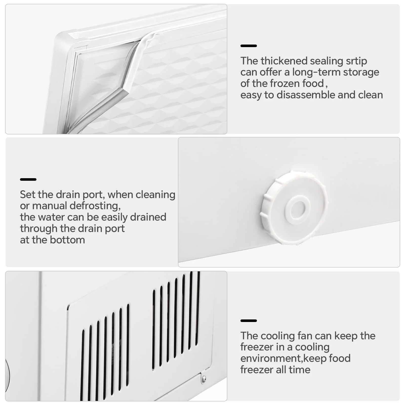 Kismile 3.5 Cubic Feet Chest Freezer - Image 12