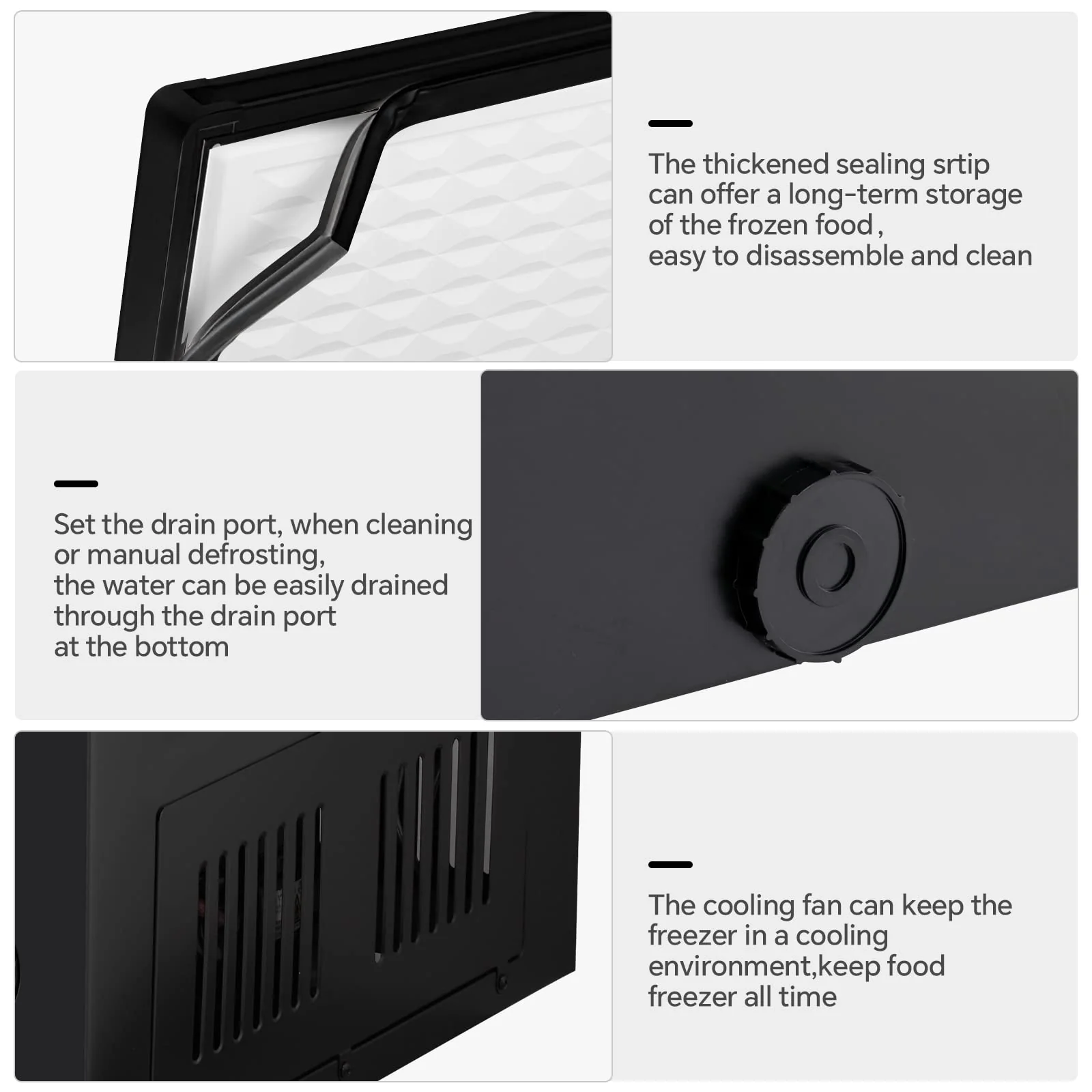 Kismile 3.5 Cubic Feet Chest Freezer - Image 5