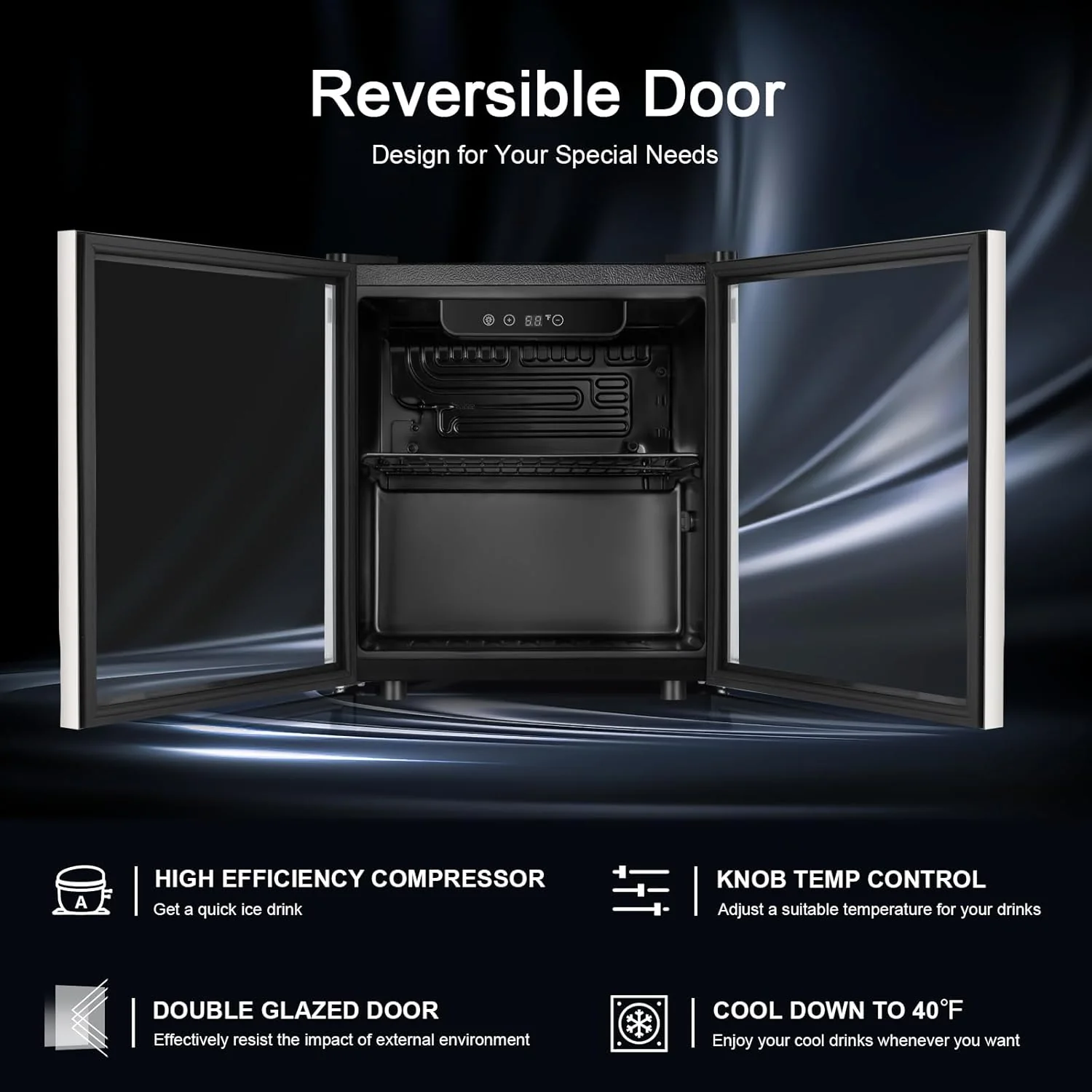 Kismile 48 Can Beverage Refrigerator 58036RWC0 - Image 3