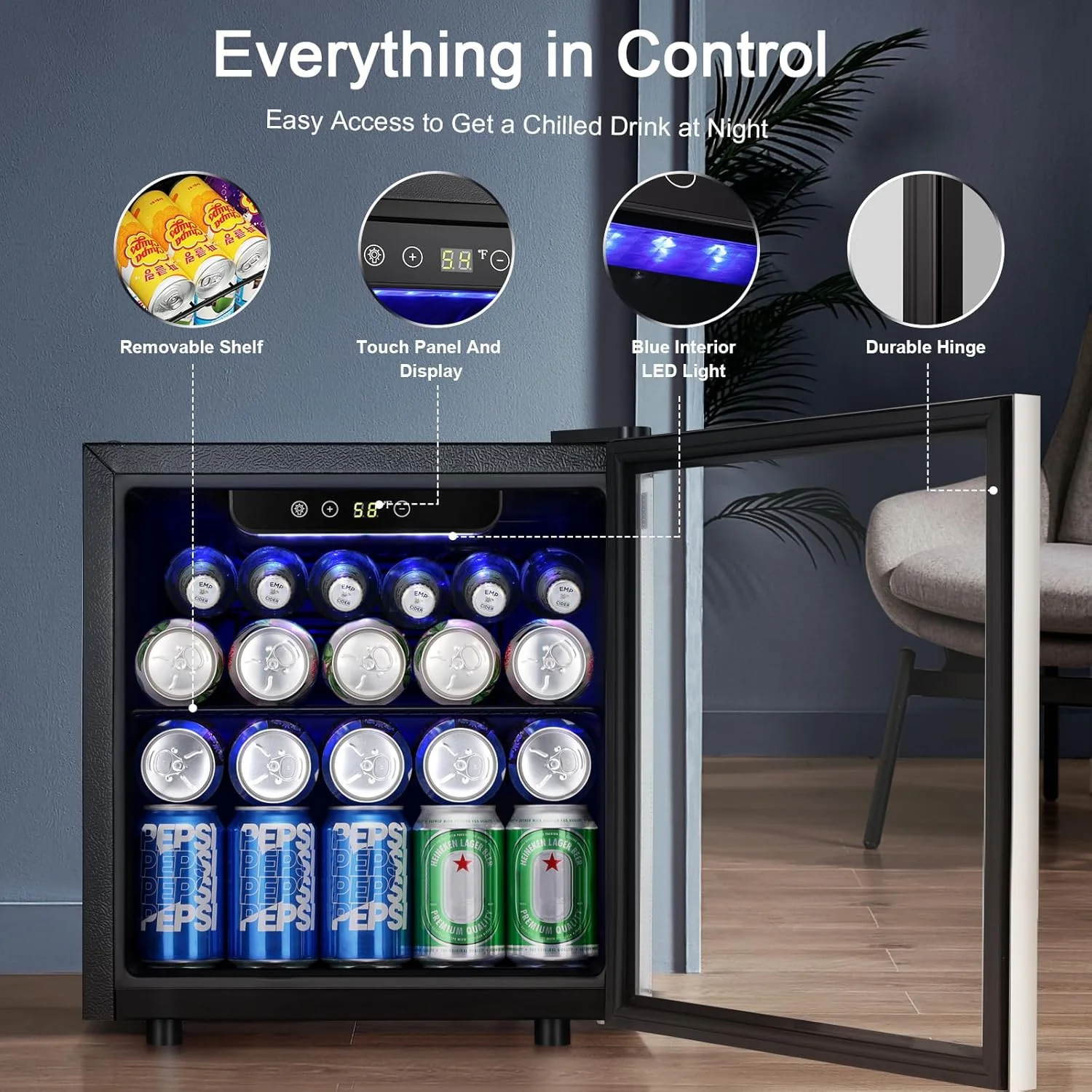 Kismile 48 Can Beverage Refrigerator 58036RWC0 - Image 4