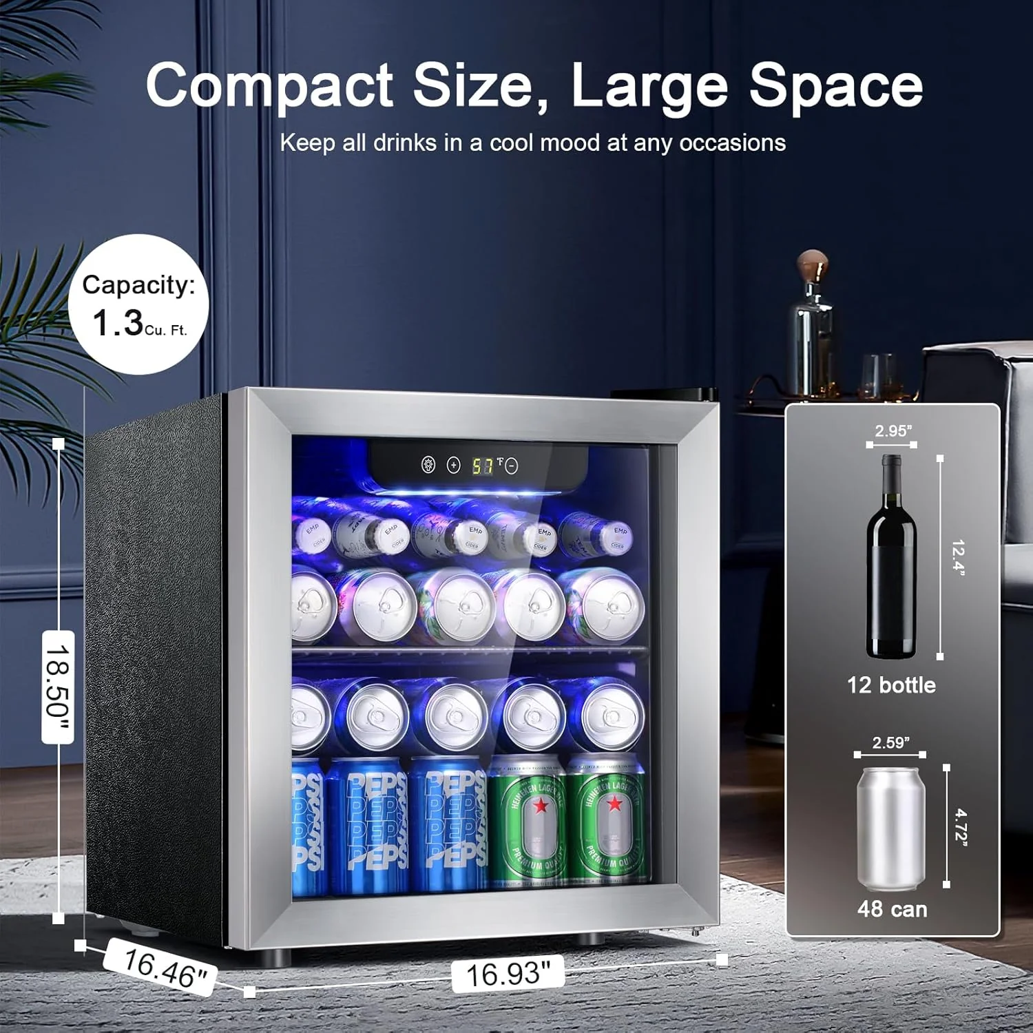 Kismile 48 Can Beverage Refrigerator 58036RWC0 - Image 7
