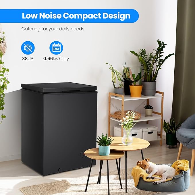 Kismile 7.0/3.5 Cubic Feet Chest Freezer with Removable Basket Free Standing - Image 19