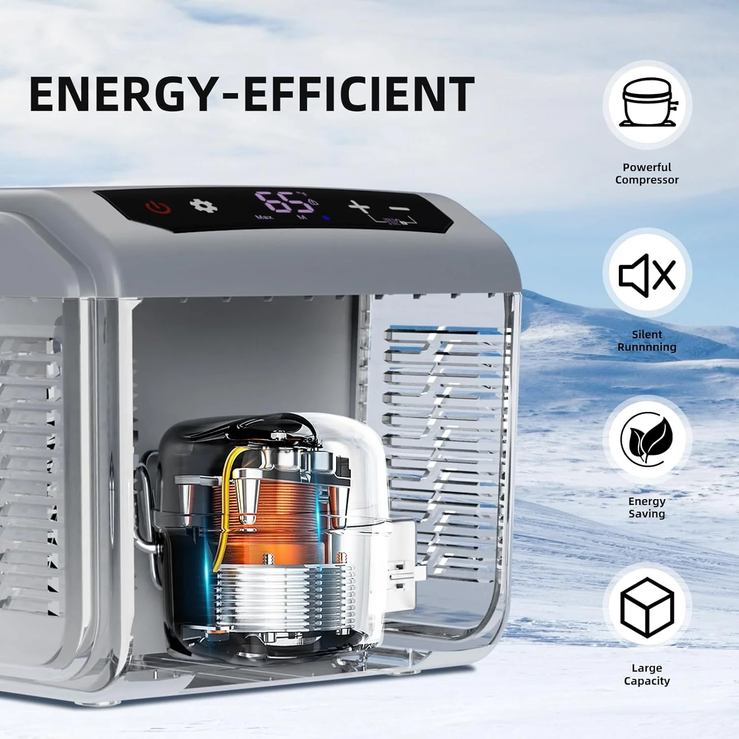 Kismile Car Refrigerator 12 Volt Mini Fridge - Image 6