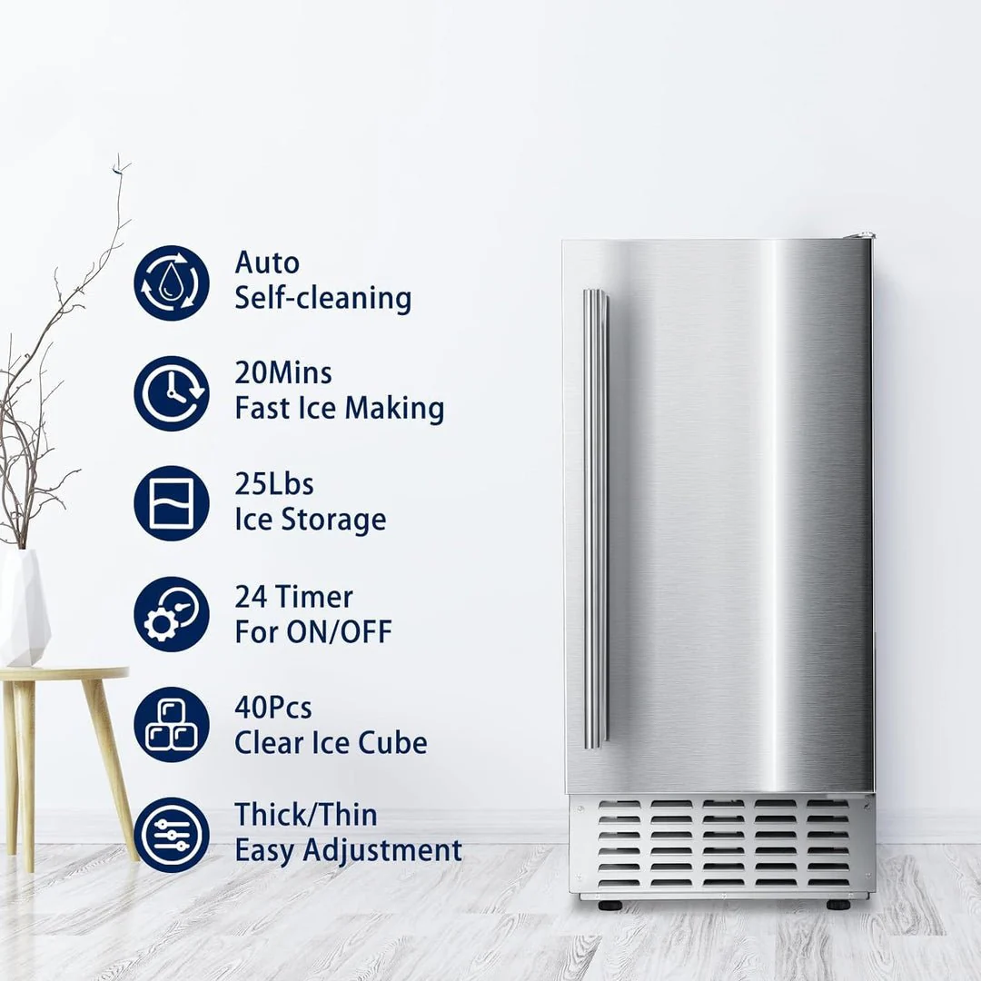 Kismile Commercial Under Counter Built-in Nugget Ice Maker Z5830N - Image 3