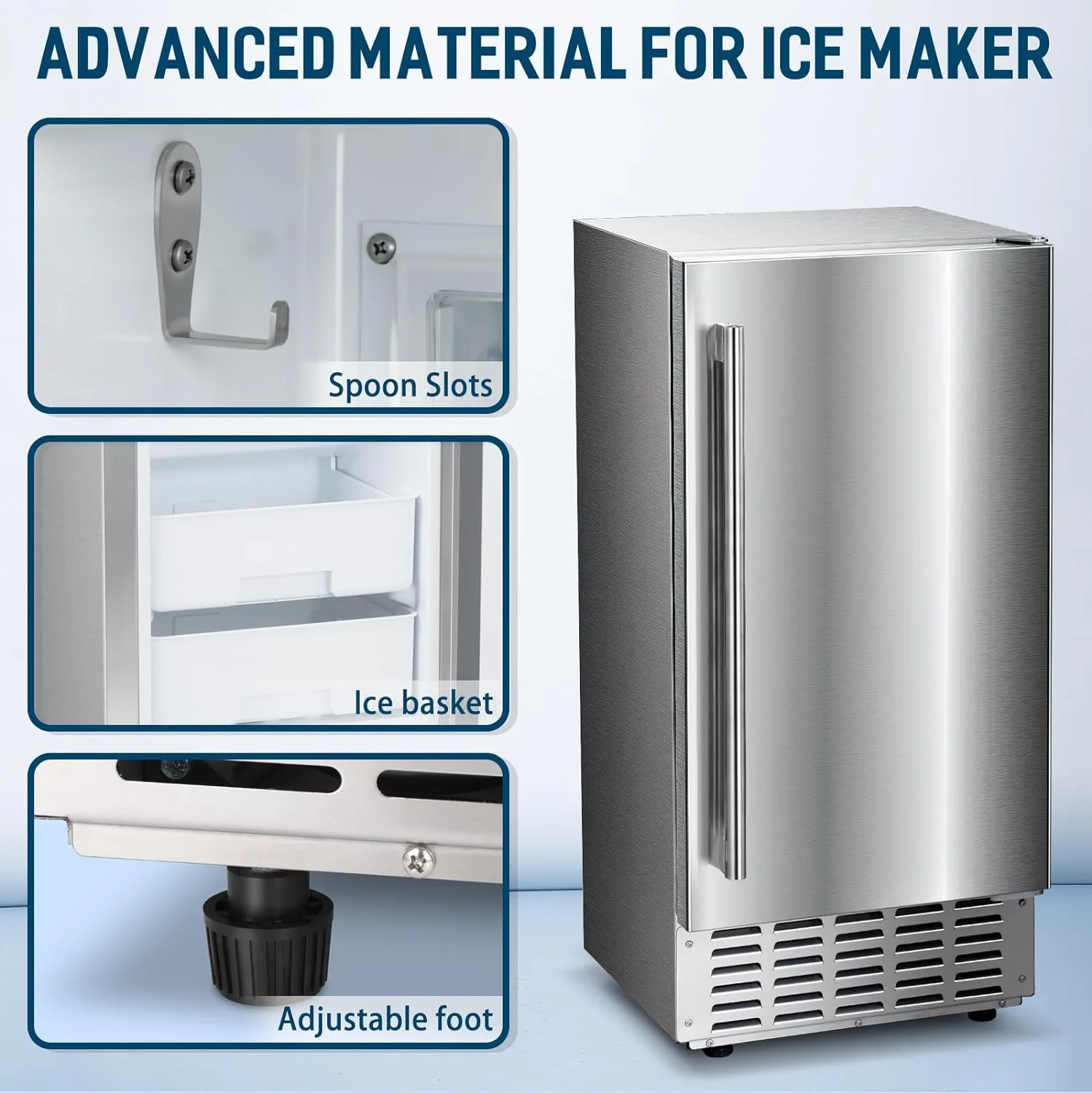 Kismile Commercial Under Counter Built-in Nugget Ice Maker Z5830N - Image 4