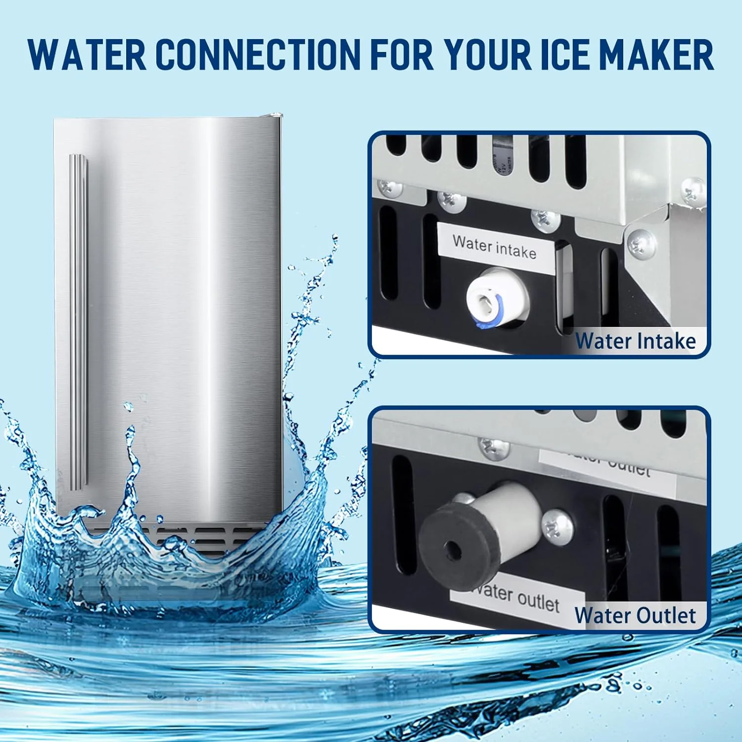 Kismile Commercial Under Counter Built-in Nugget Ice Maker Z5830N - Image 5