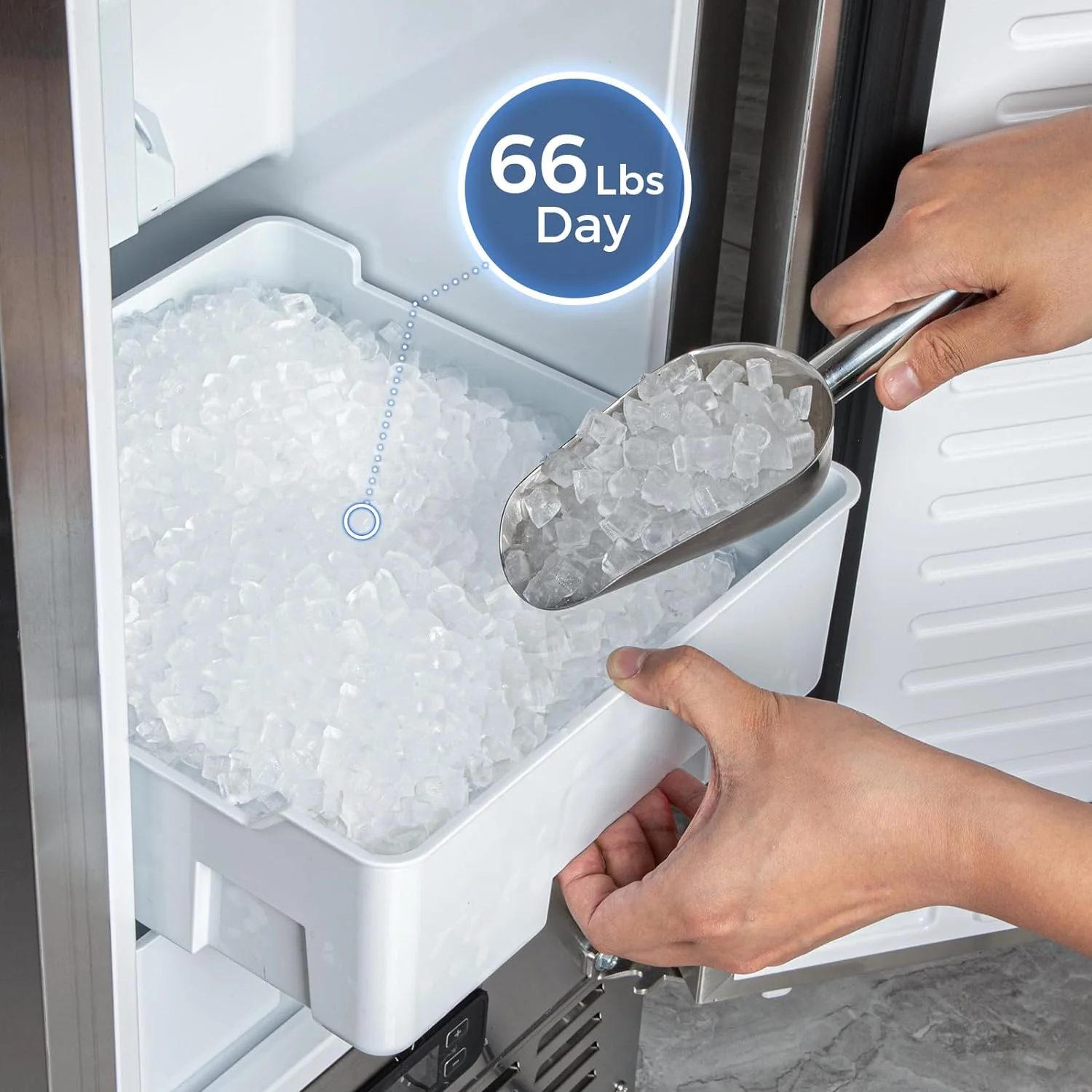 Kismile Commercial Under Counter Built-in Nugget Ice Maker Z5830N - Image 6