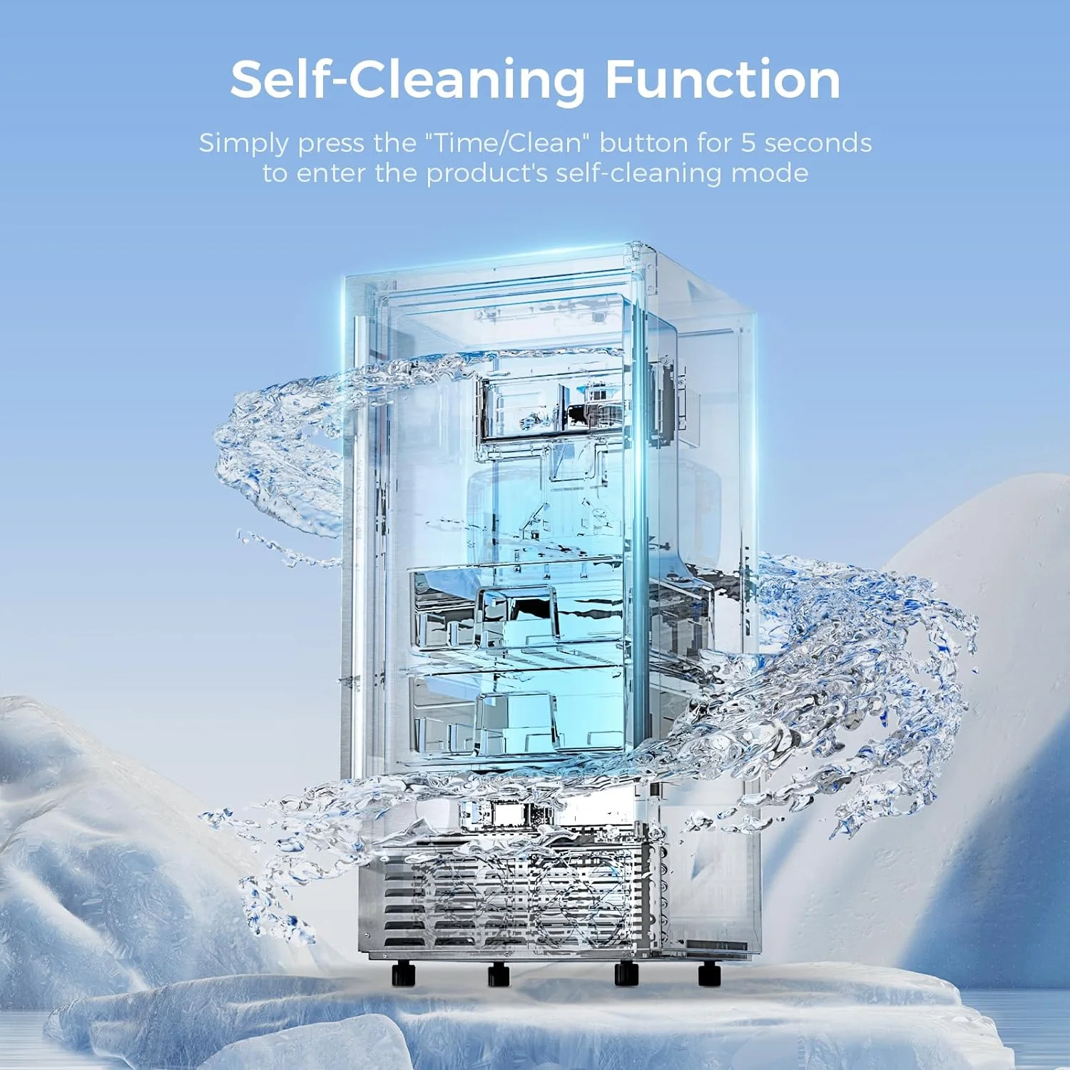 Kismile Commercial Under Counter Built-in Nugget Ice Maker Z5830N - Image 9