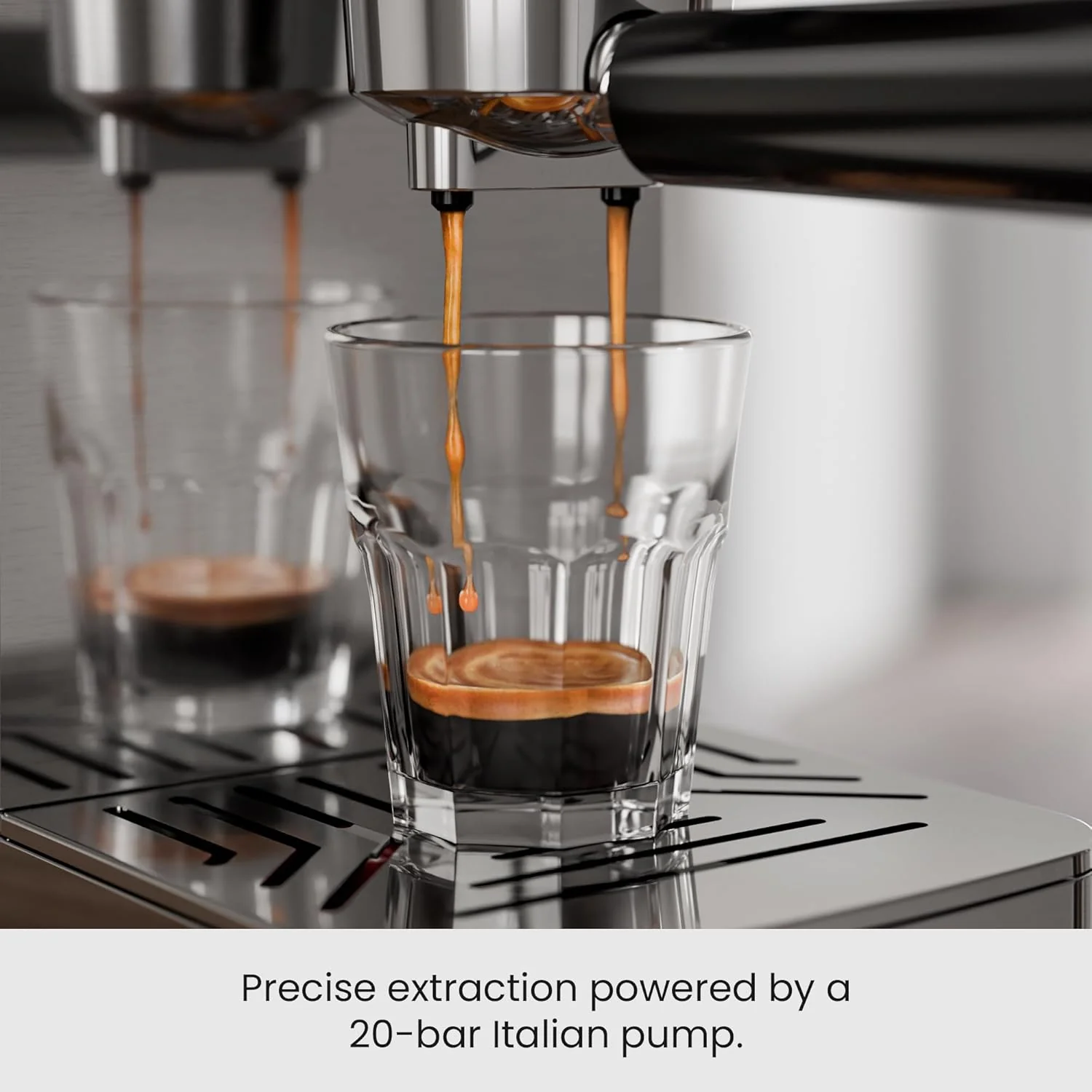Kismile Espresso Coffee Maker Machine 20 Bar, with Milk Frother Steam Wand CM8032 - Image 24