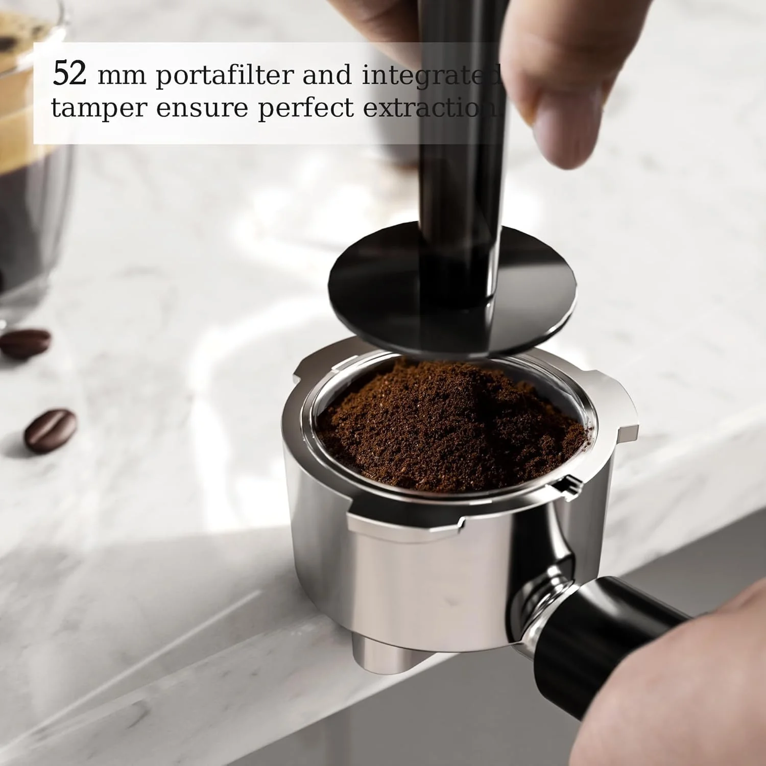 Kismile Espresso Coffee Maker Machine 20 Bar, with Milk Frother Steam Wand CM8032 - Image 3