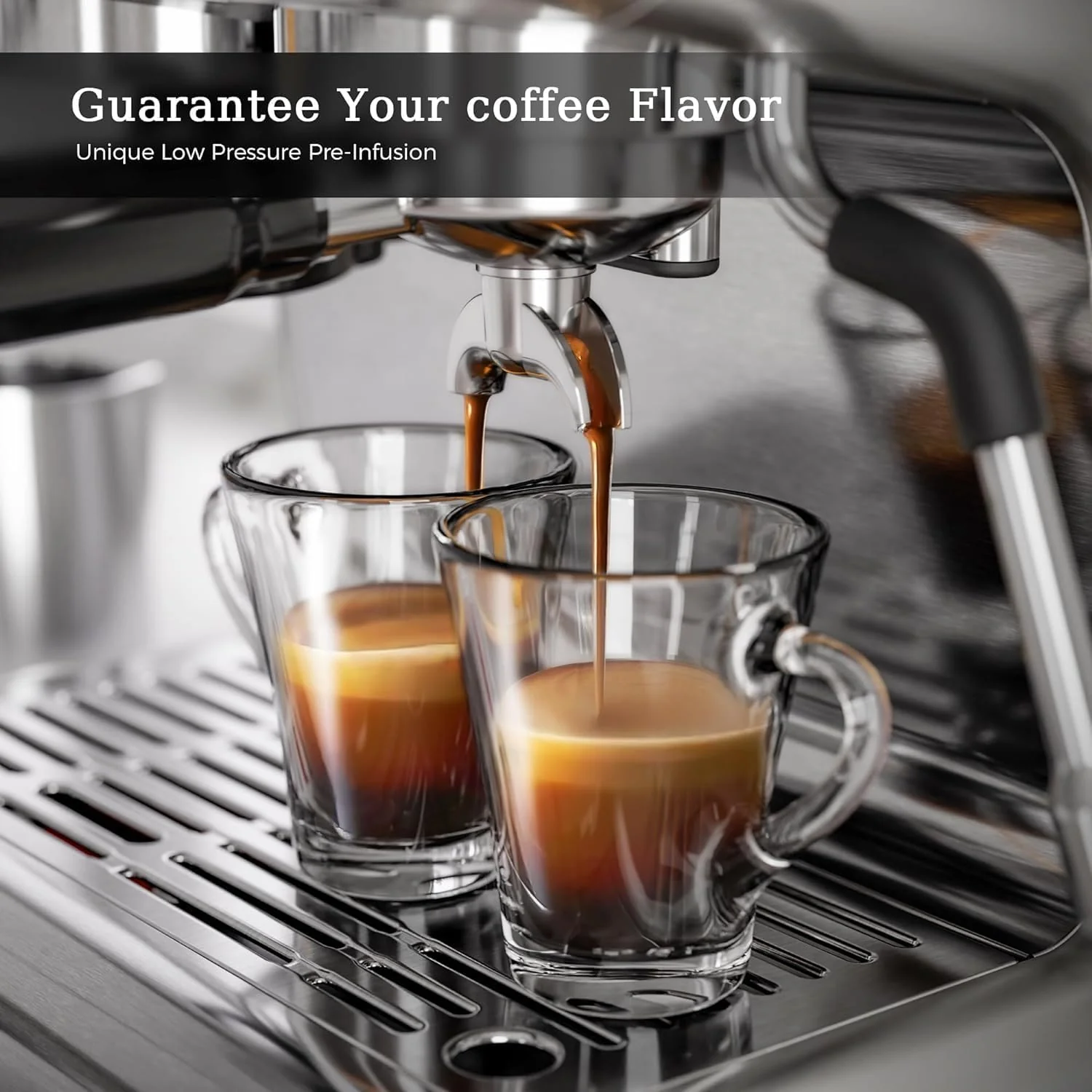 Kismile Espresso Machine, Semi-Automatic Coffee Maker with Bean Grinder and Milk Frother Steam Wand - Image 10