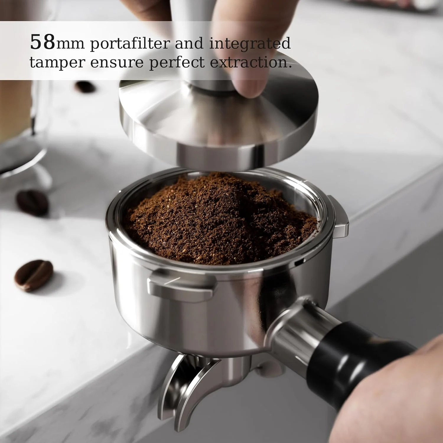 Kismile Espresso Machine, Semi-Automatic Coffee Maker with Bean Grinder and Milk Frother Steam Wand - Image 11