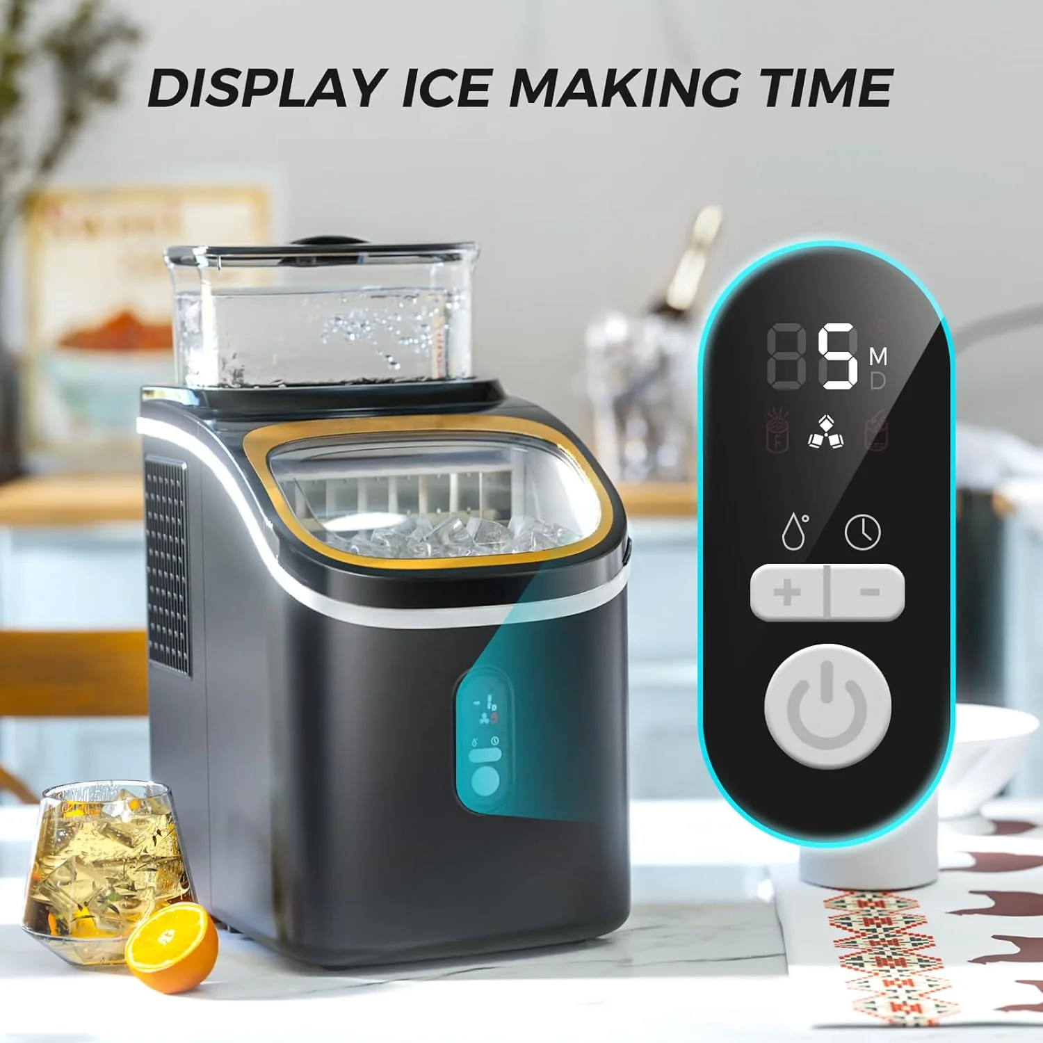 Kismile Ice Maker Countertop, Portable Ice Cube Maker Machine Z5813AF - Image 2