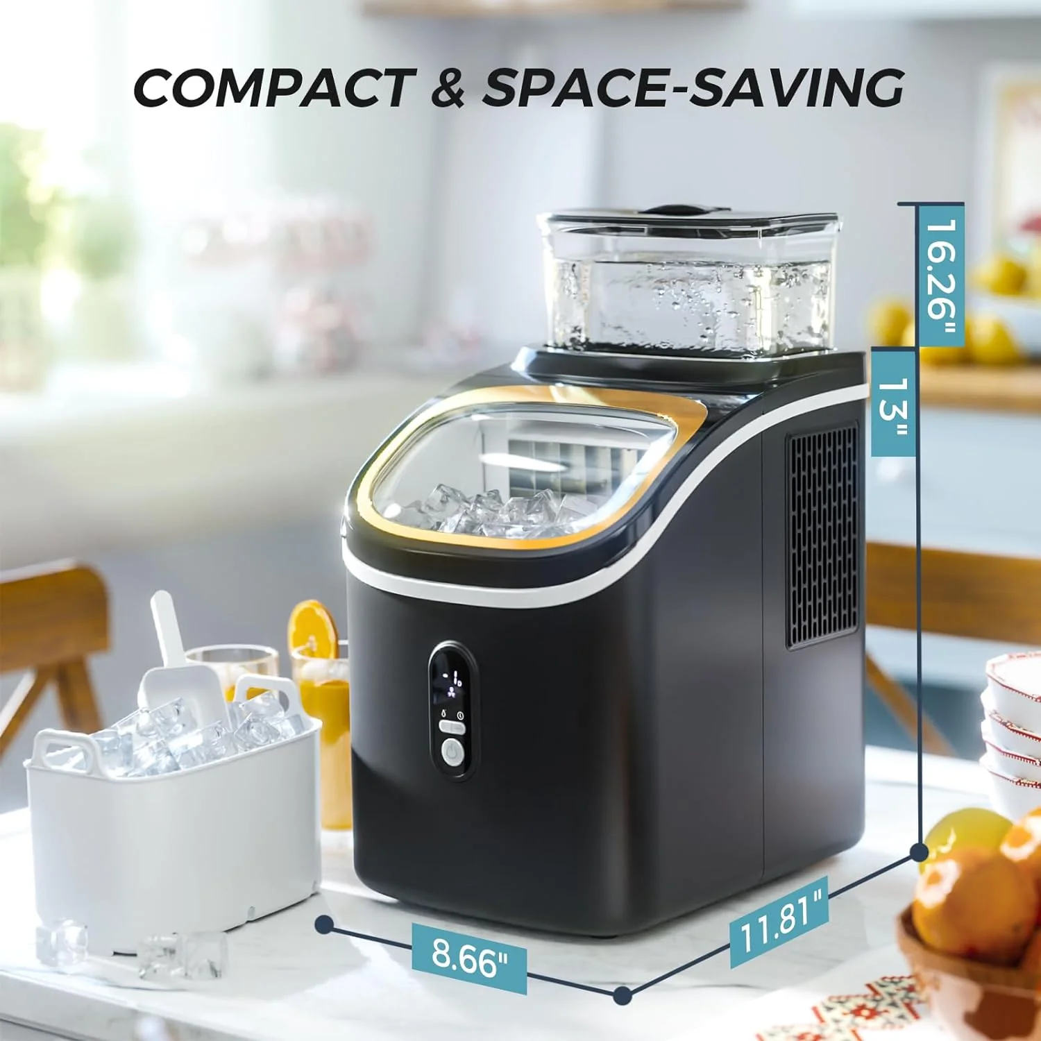 Kismile Ice Maker Countertop, Portable Ice Cube Maker Machine Z5813AF - Image 3