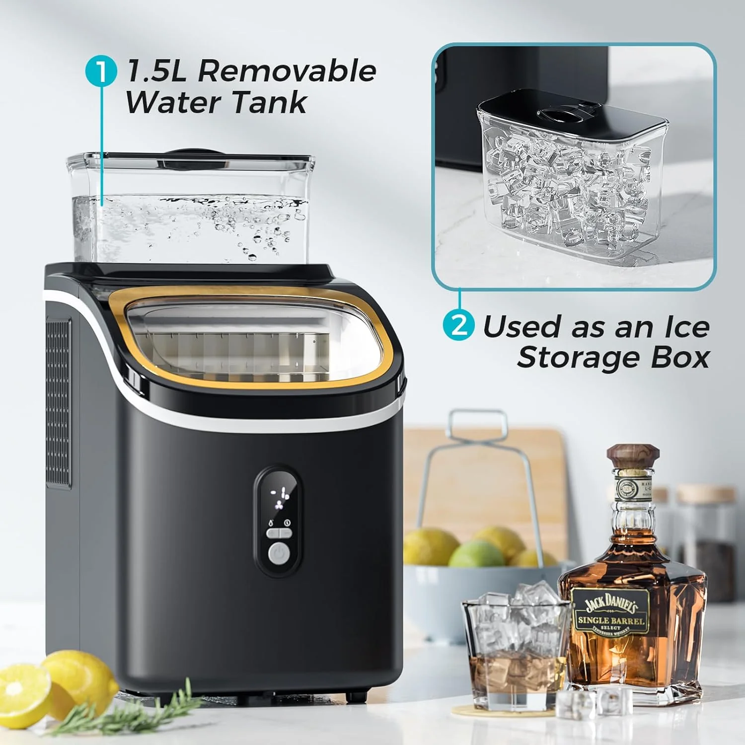 Kismile Ice Maker Countertop, Portable Ice Cube Maker Machine Z5813AF - Image 6