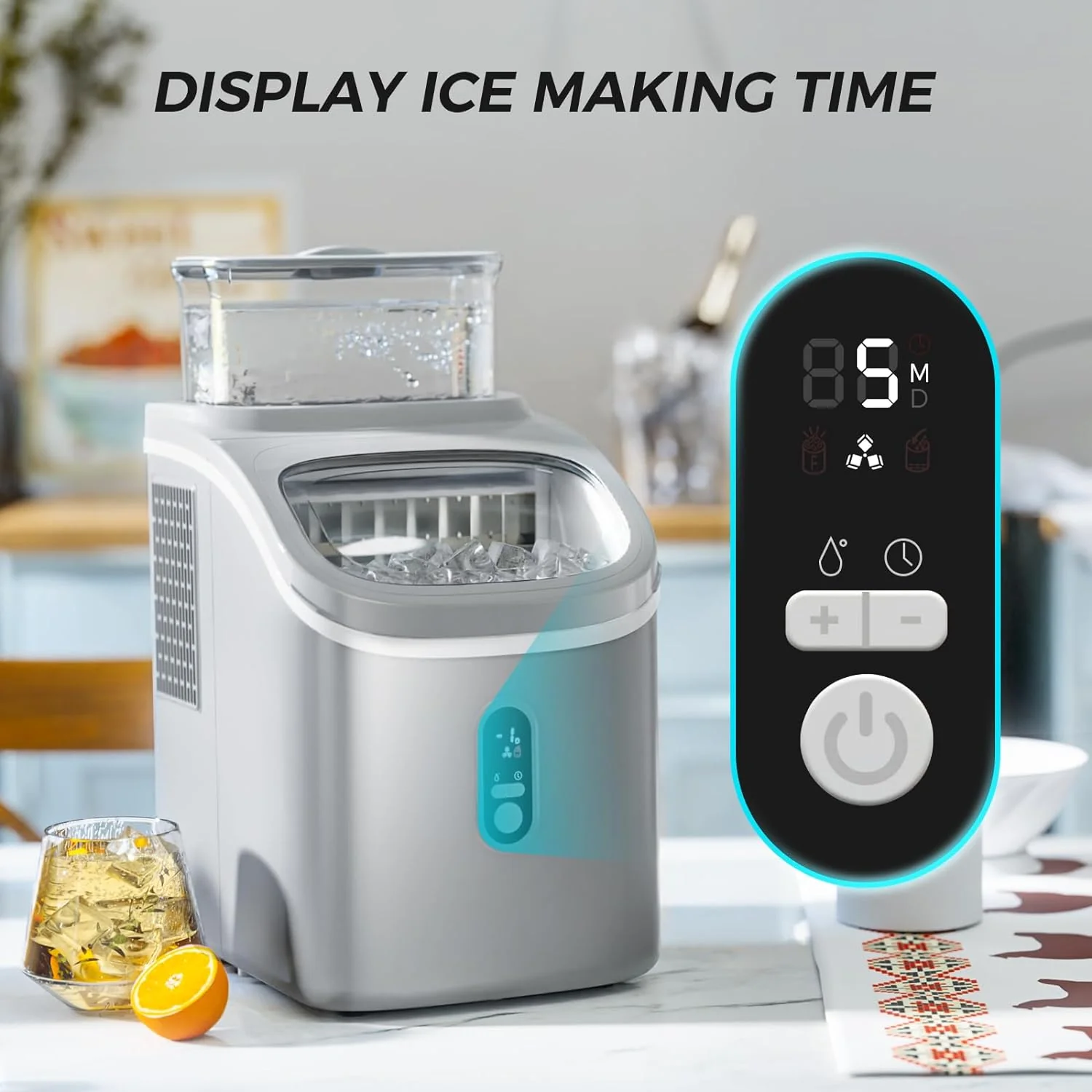 Kismile Ice Maker Countertop, Portable Ice Cube Maker Machine Z5813AF - Image 9