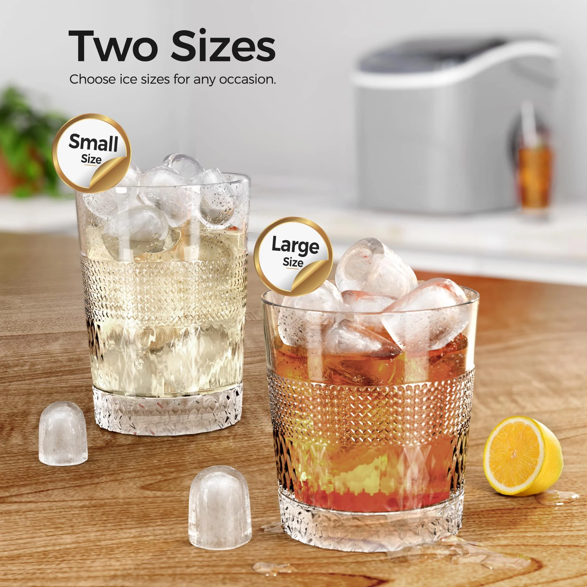 Kismile Ice Makers Countertop with Handle Z5812B - Image 10
