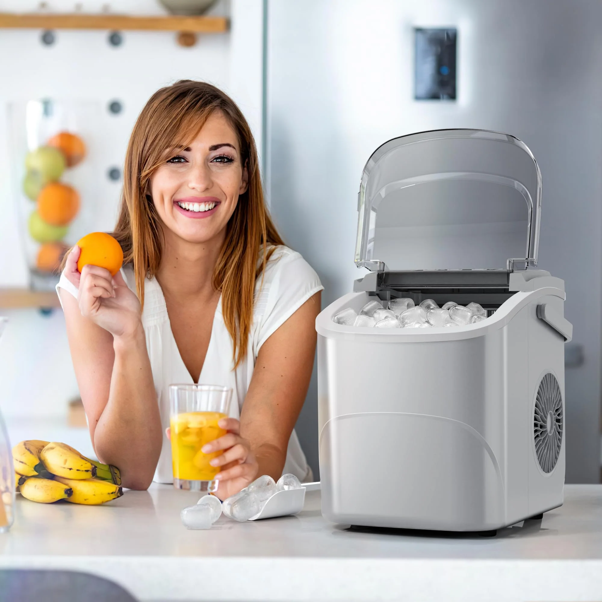 Kismile Ice Makers Countertop with Handle Z5812B - Image 13