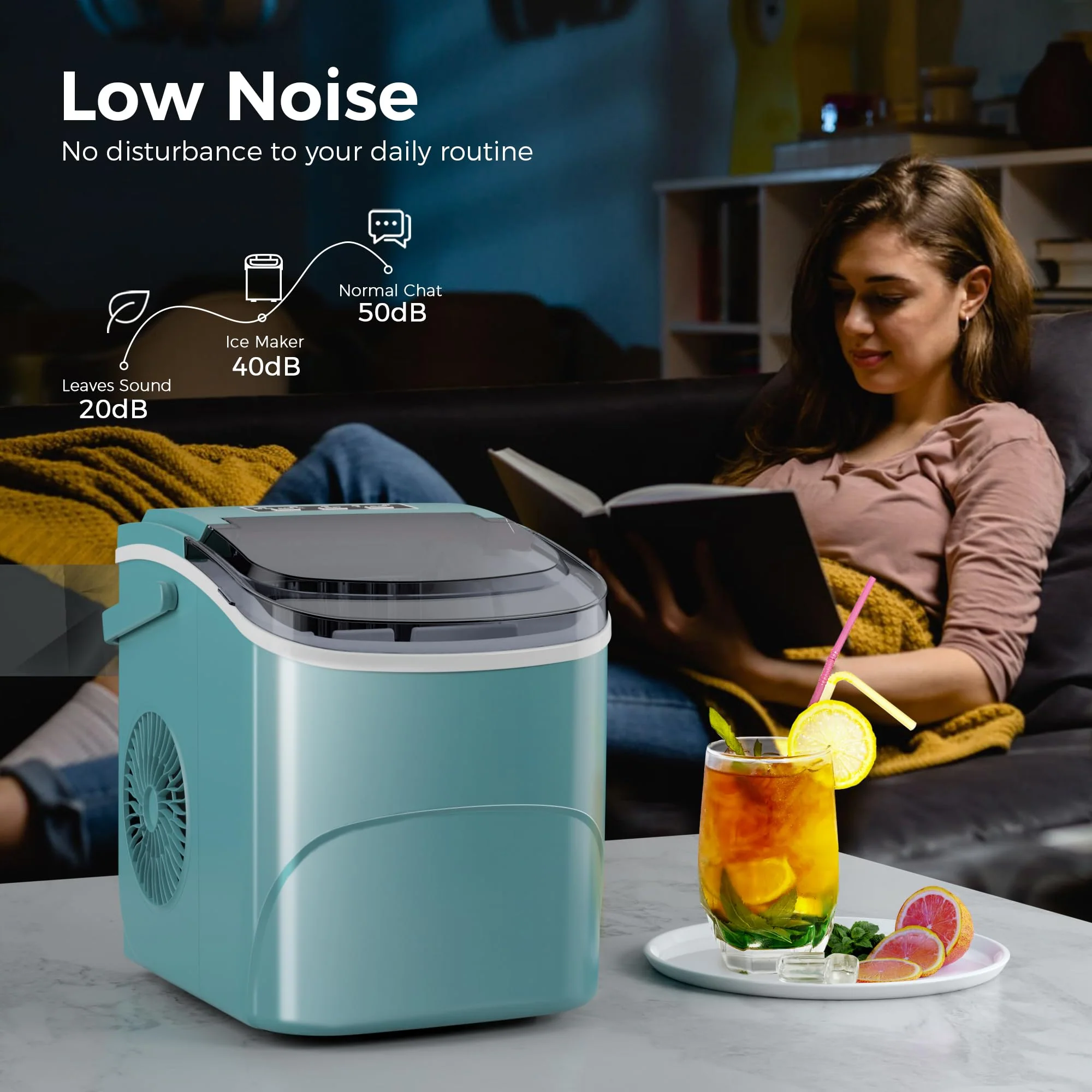 Kismile Ice Makers Countertop with Handle Z5812B - Image 19