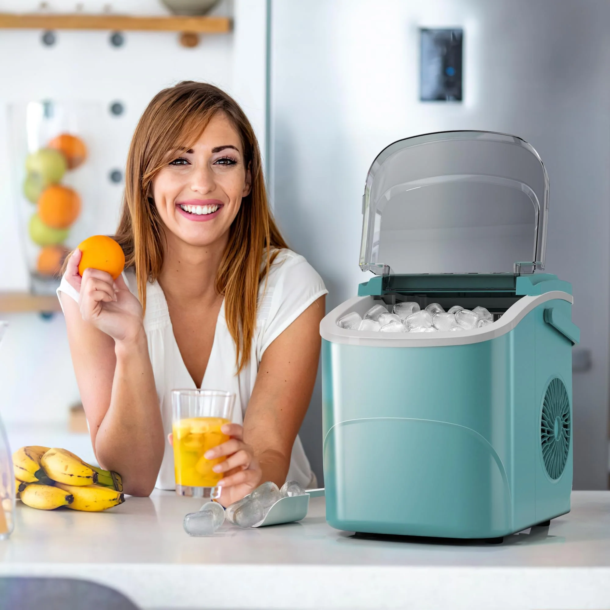 Kismile Ice Makers Countertop with Handle Z5812B - Image 20