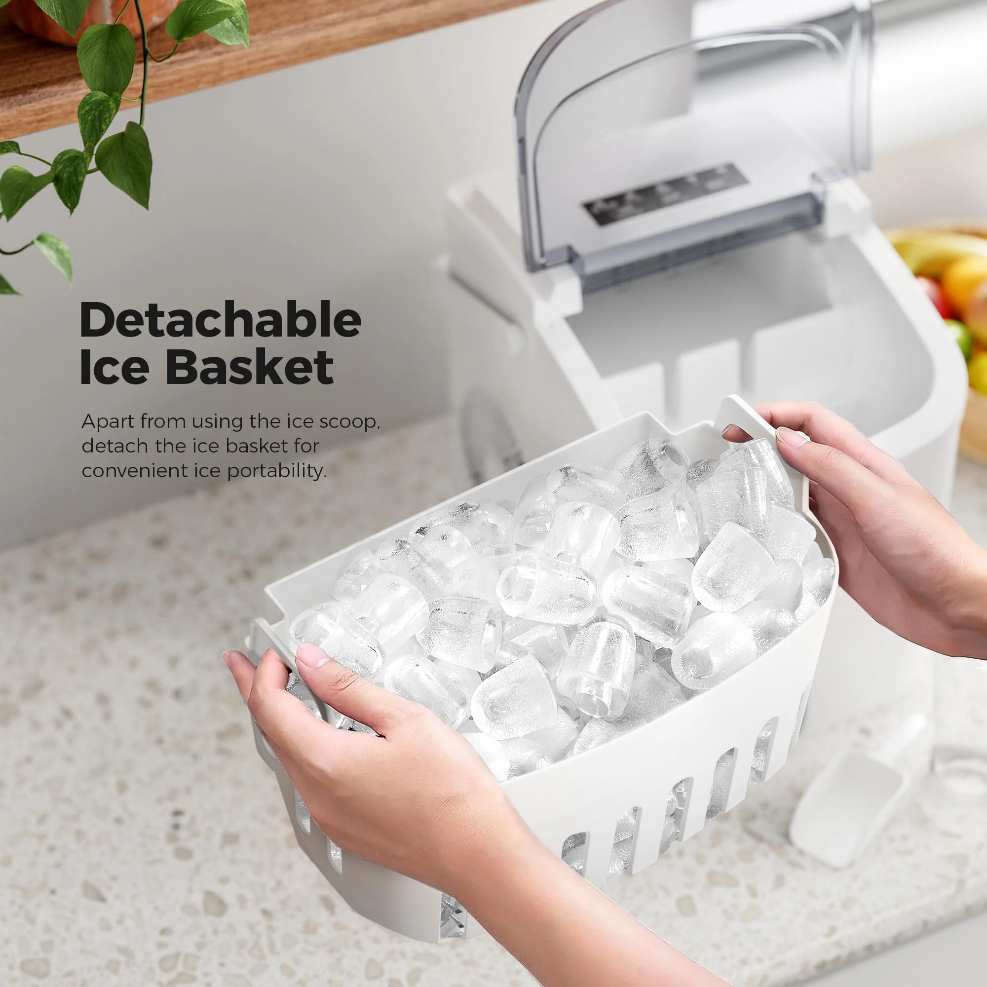 Kismile Ice Makers Countertop with Handle Z5812B - Image 25