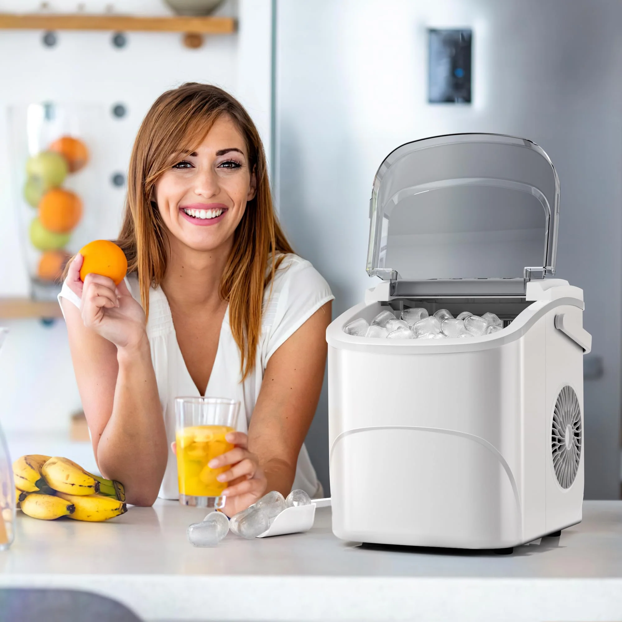 Kismile Ice Makers Countertop with Handle Z5812B - Image 27