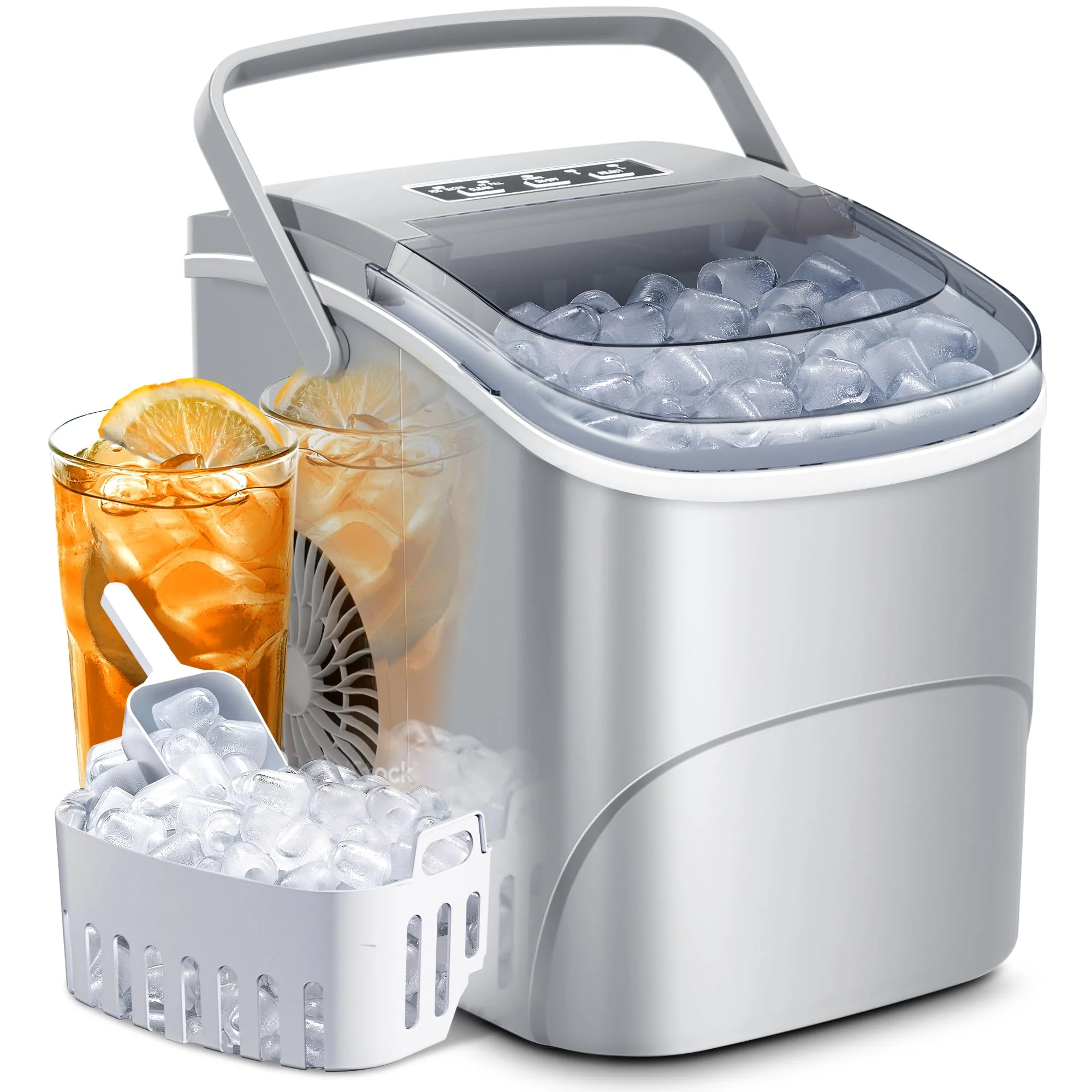 Kismile Ice Makers Countertop with Handle Z5812B - Image 7
