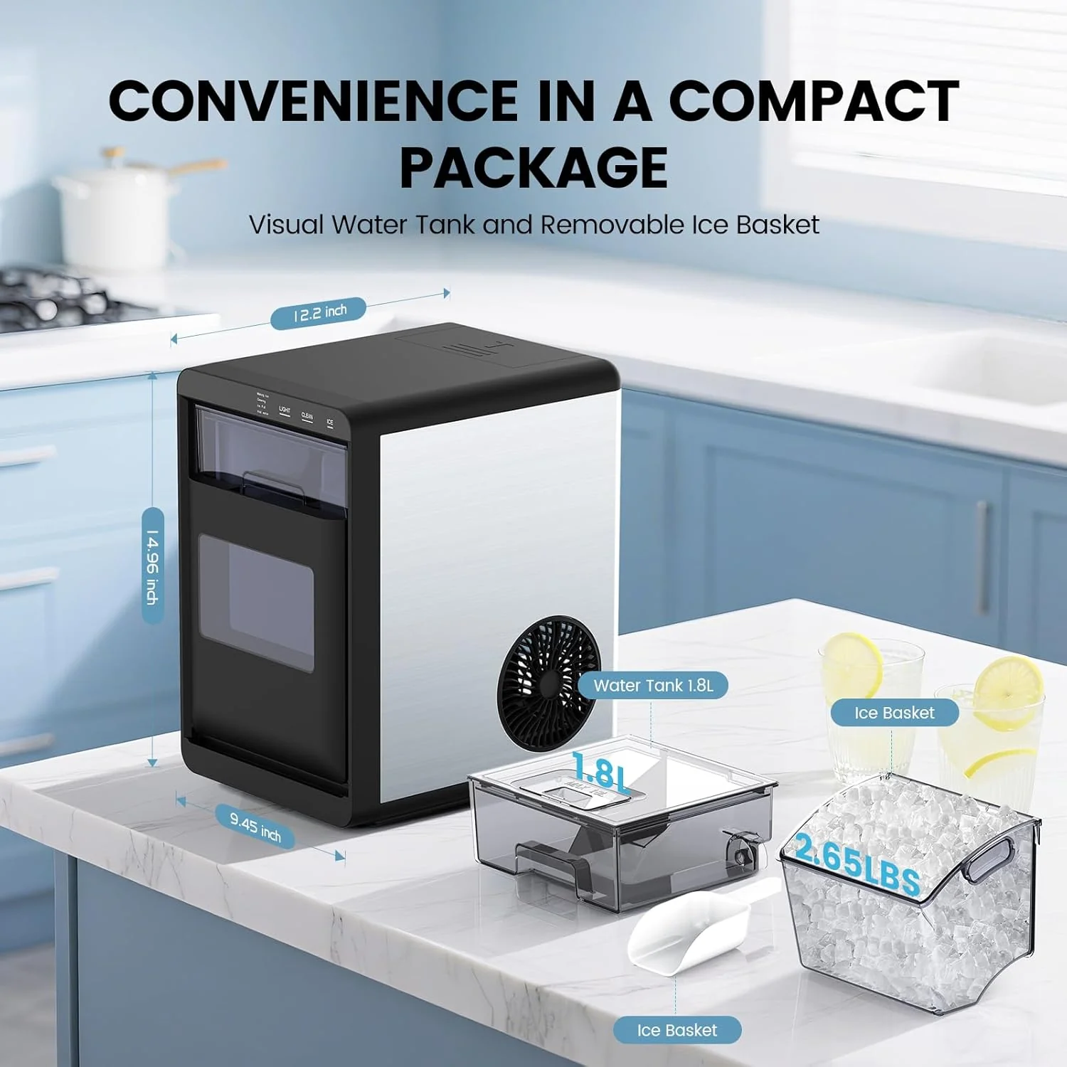 Kismile Nugget Ice Maker Countertop 58020RIM0 - Image 6