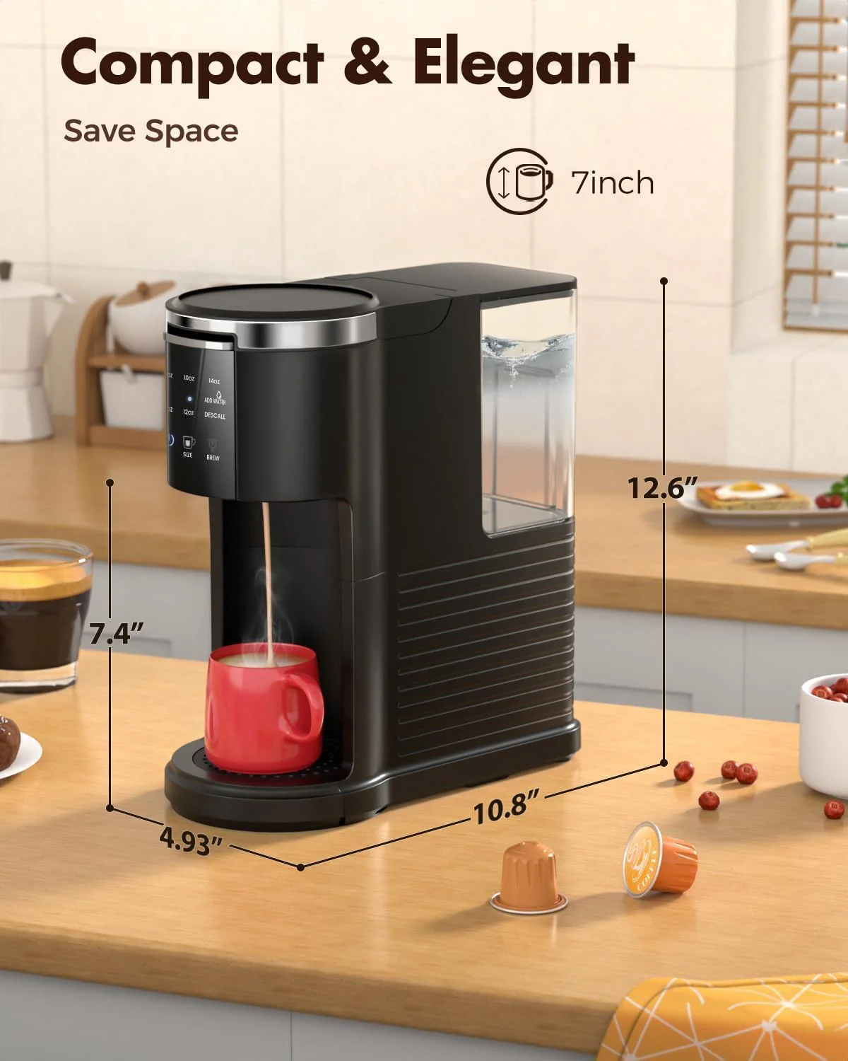 Kismile Single Serve Coffee Maker CM3729 - Image 2