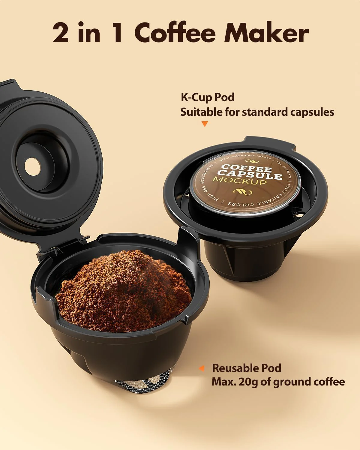 Kismile Single Serve Coffee Maker CM3729 - Image 7