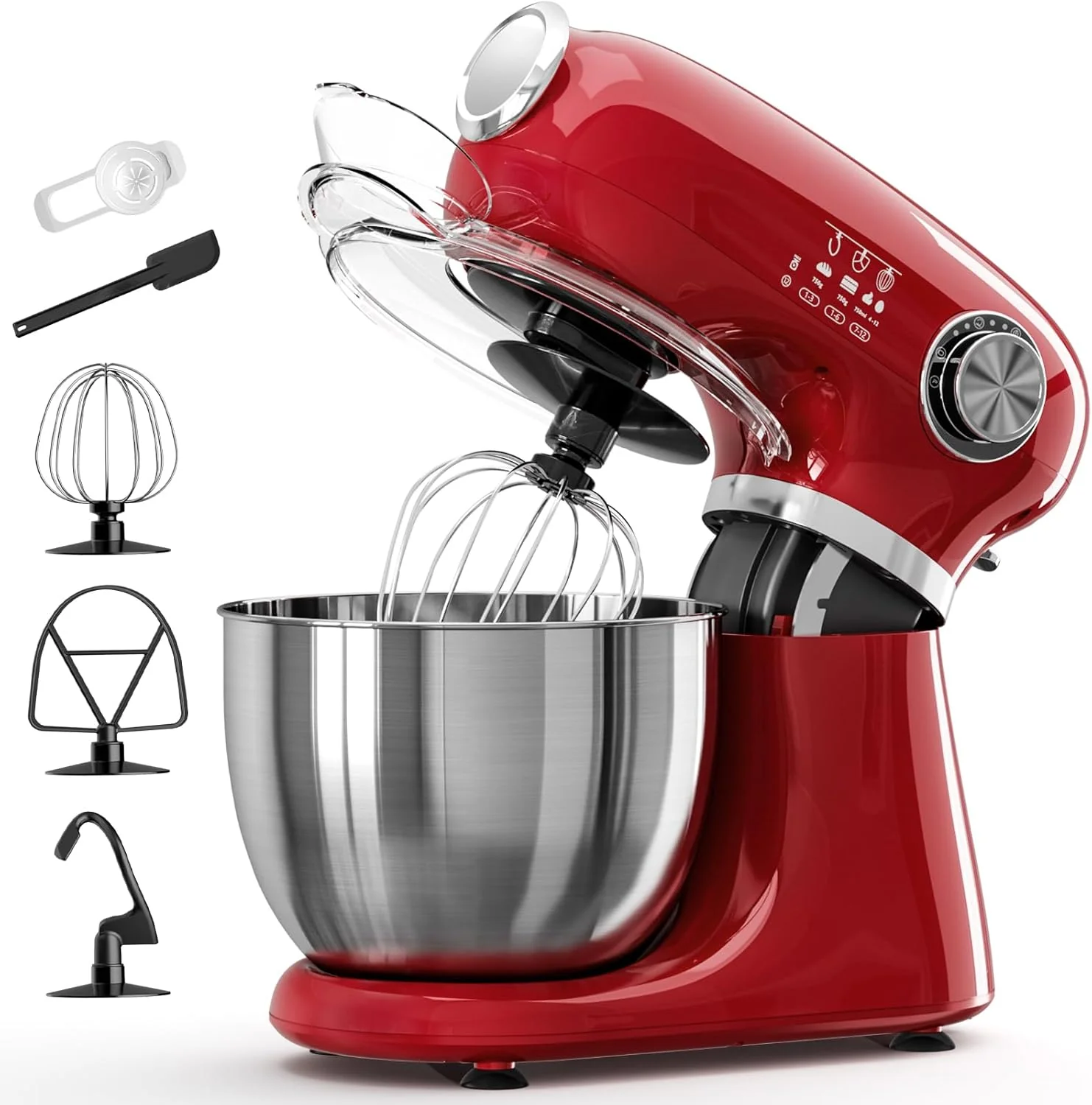 Kismile Stand Mixer, 5.5-Quart Electric Mixer with 12 Speeds CF3715 - Image 8
