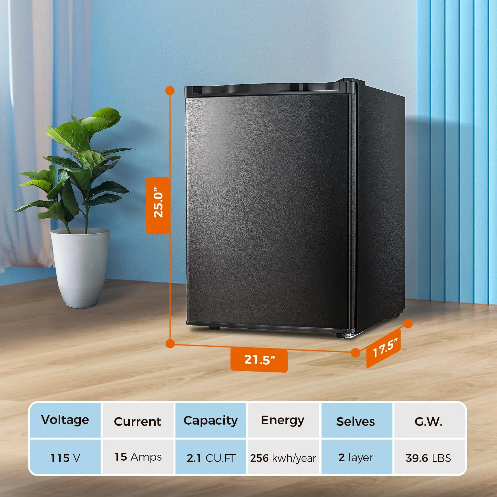 Kismile Upright Freezer,3.0 Cu.ft Mini Freezer with Reversible Single Door - Image 21